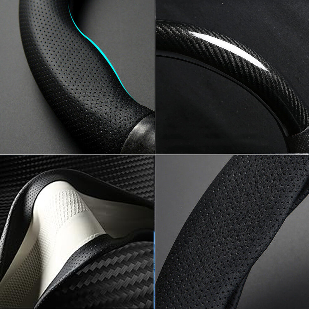 Black Carbon Fiber Steering Wheel Cover For Toyota Camry 1998-2026 Accessories