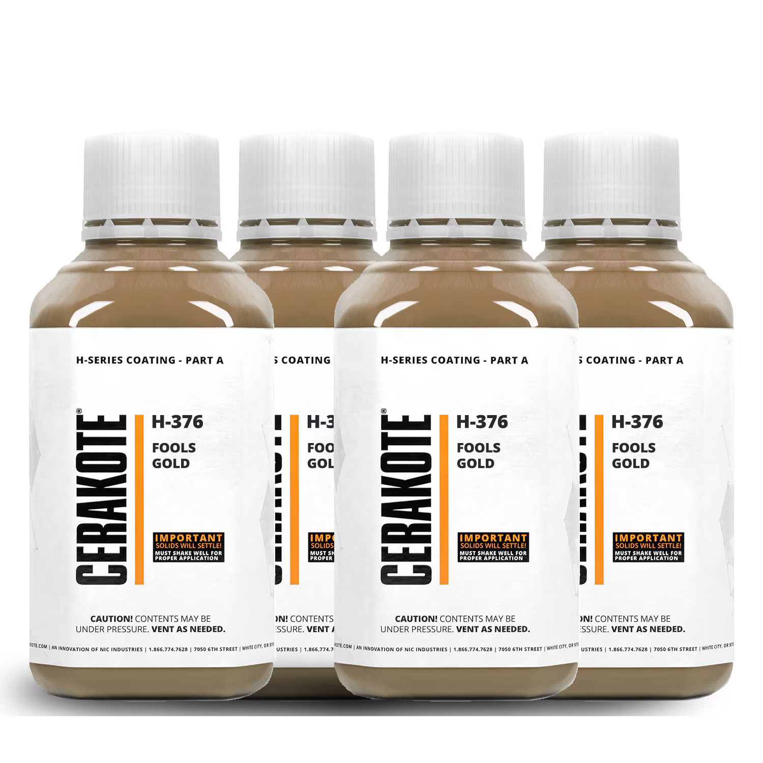 CERAKOTE® (OVEN CURE) H-Series FOOLS GOLD (128 oz) H-376G+(Part B)