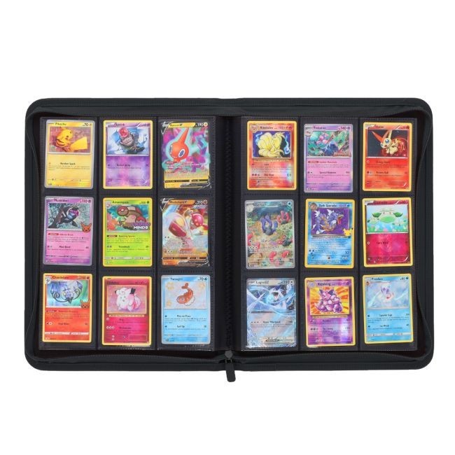 BCW Z-Folio 9-Pocket ZIPPER Album - Black - FREE SHIP