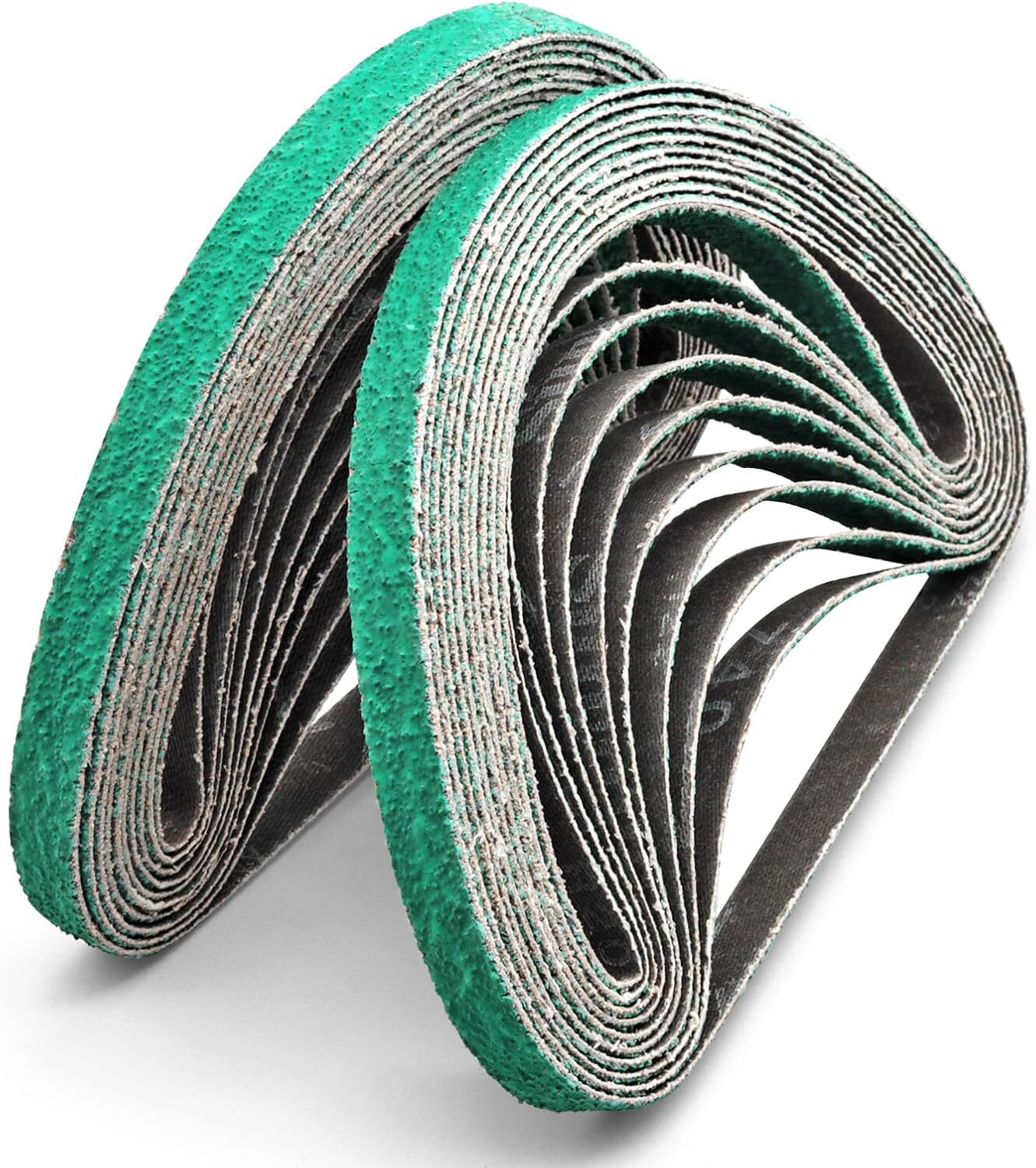 25PCS 3/8" x 13" Zirconia Sanding Belt for Air Belt Sander 40-120 Grit for Metal