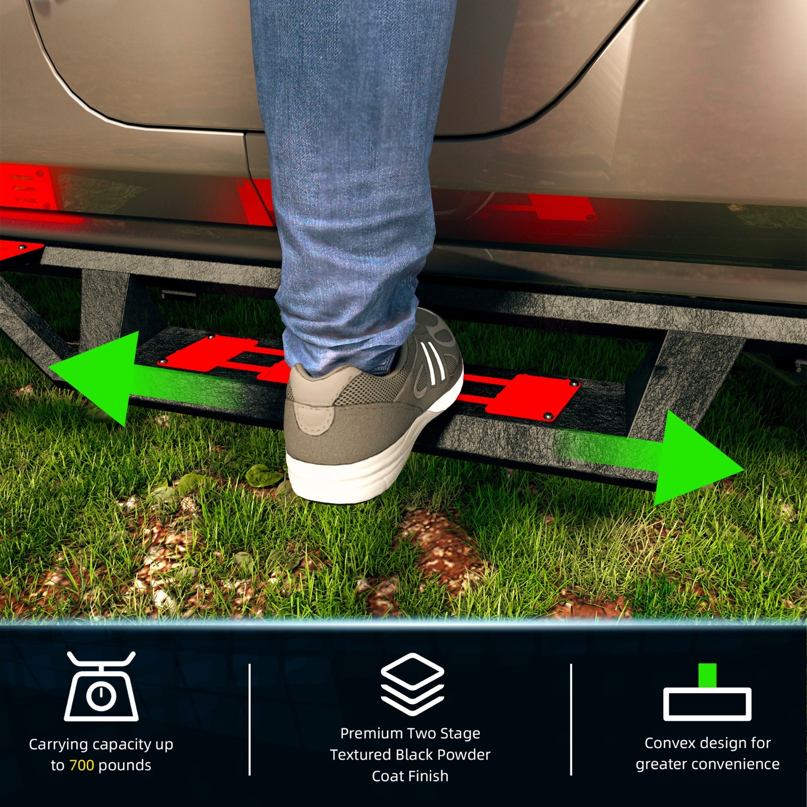 Running Boards For 2020-2025 Jeep Gladiator JT 4 Door Models ，Side Steps