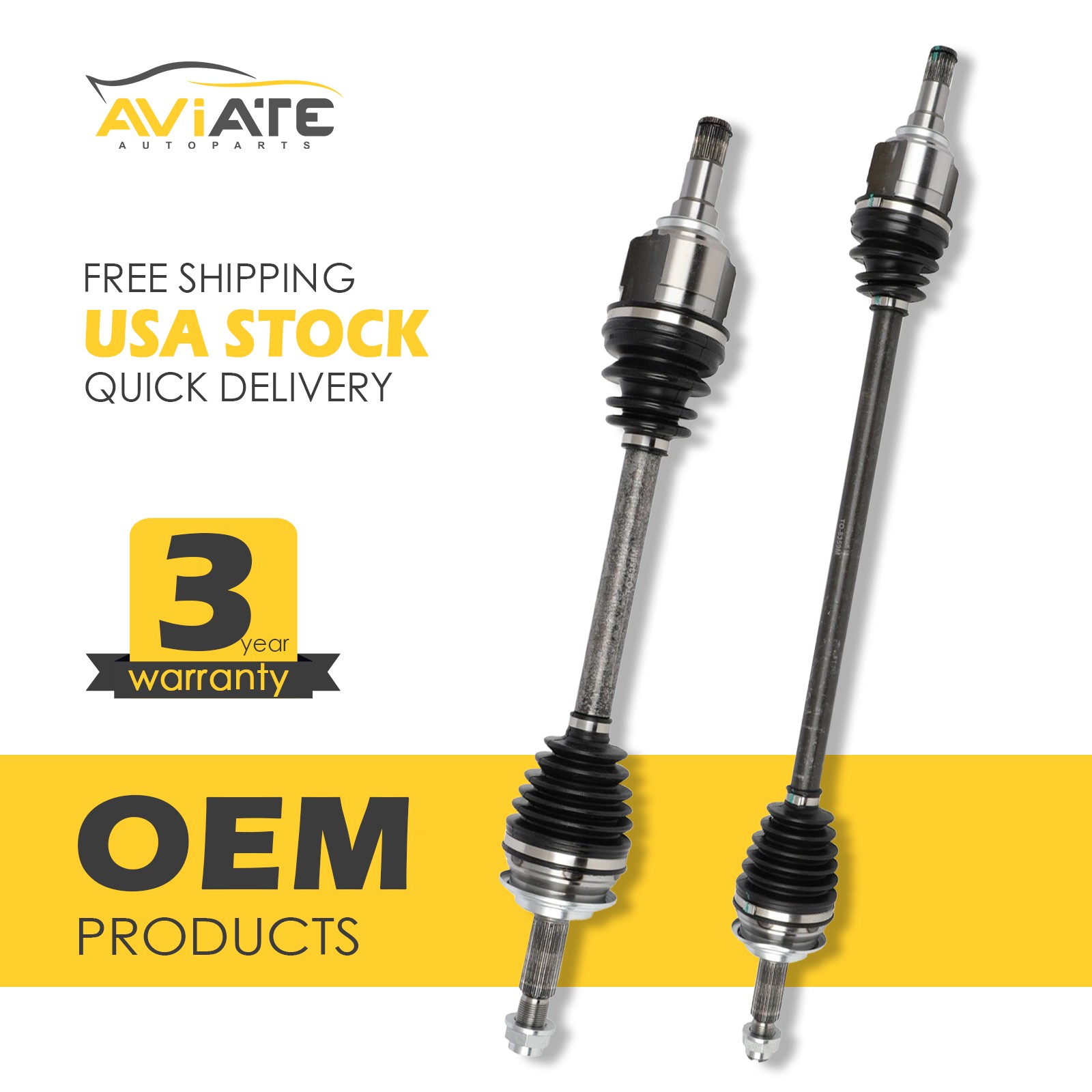 2pcs For Toyota Yaris L4 1.5L 2006-2014 Front Left & Right CV Axle Shafts