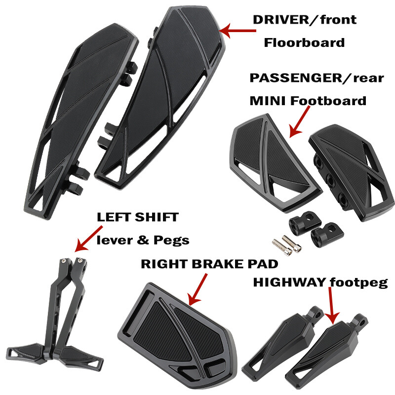 US Phantom Floorboards Foot Pegs Shifter Levers Pedal Touring Softail For Harley