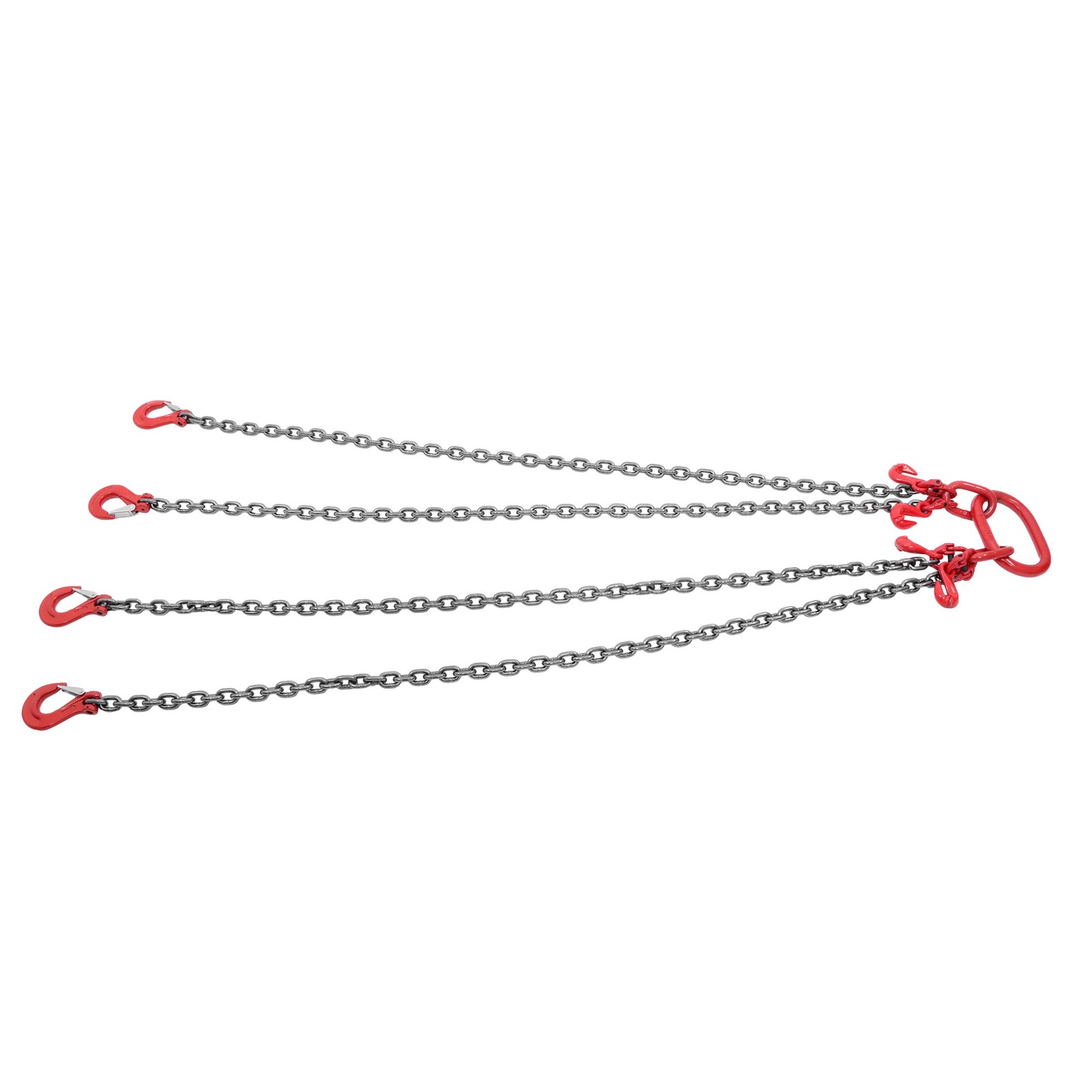 11000 lbs 5/16" x 5' Chain Sling 4 Legs G80 Lifting Chain with Grab Hooks