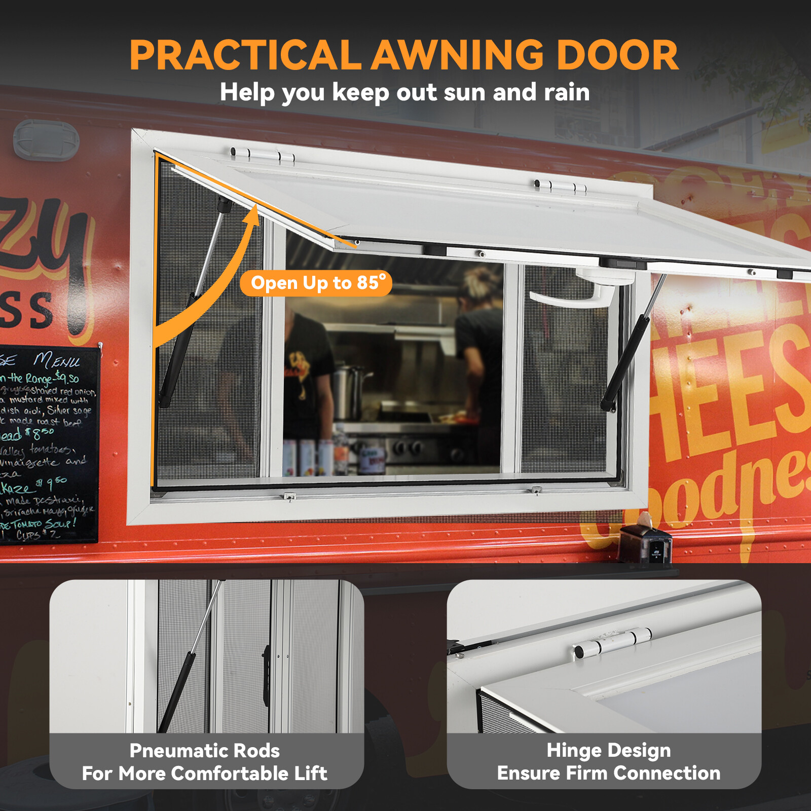 Concession Stand Trailer Serving Window Awning Food Truck Service Screen Windows
