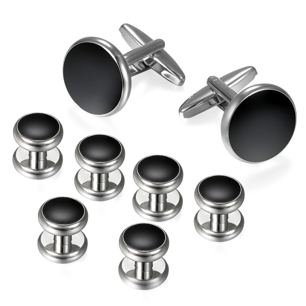 Men Classical Shirt Tuxedo Cufflinks Wedding Party Buttons Cuff Links Studs 8Pcs