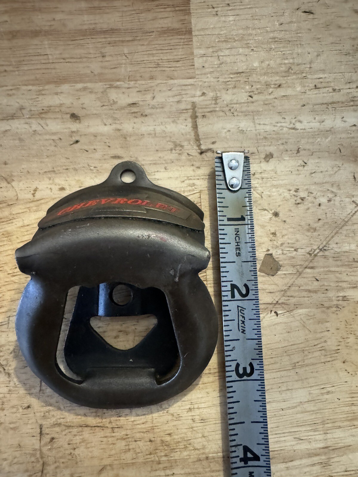 Chevrolet Solid Metal Bottle Opener CHEVY COLLECTOR GIFT Beer Soda HOTROD Patina