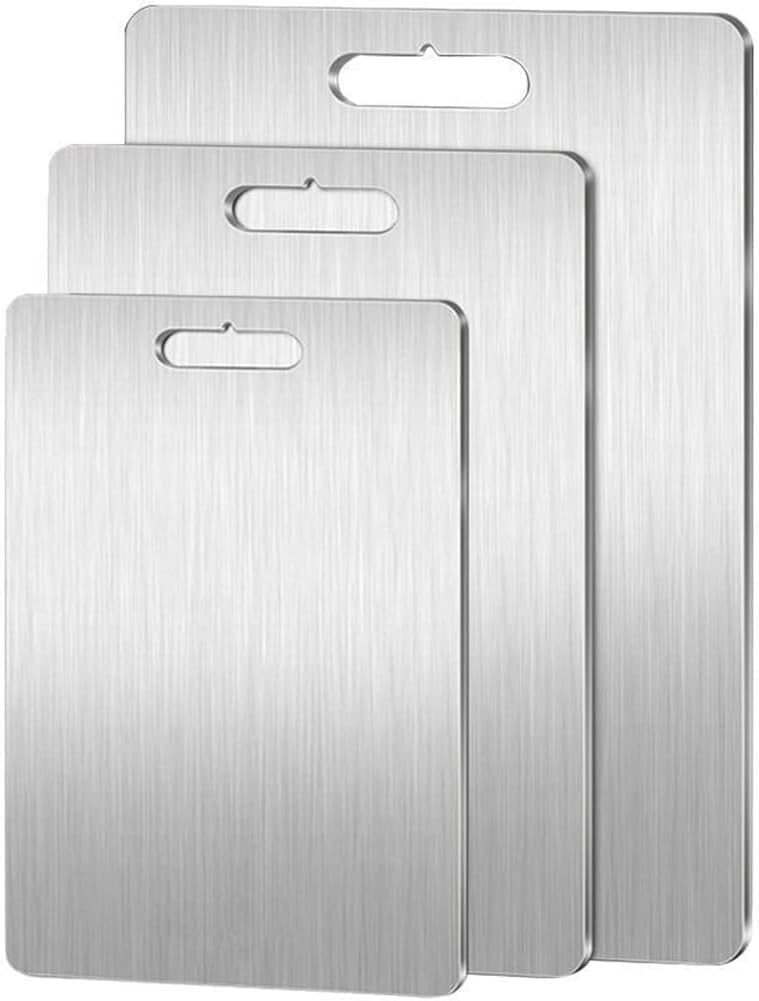 Titanium Cutting Boards - 100% Pure Titanium Cutting Boards for Kitchen - Cut...