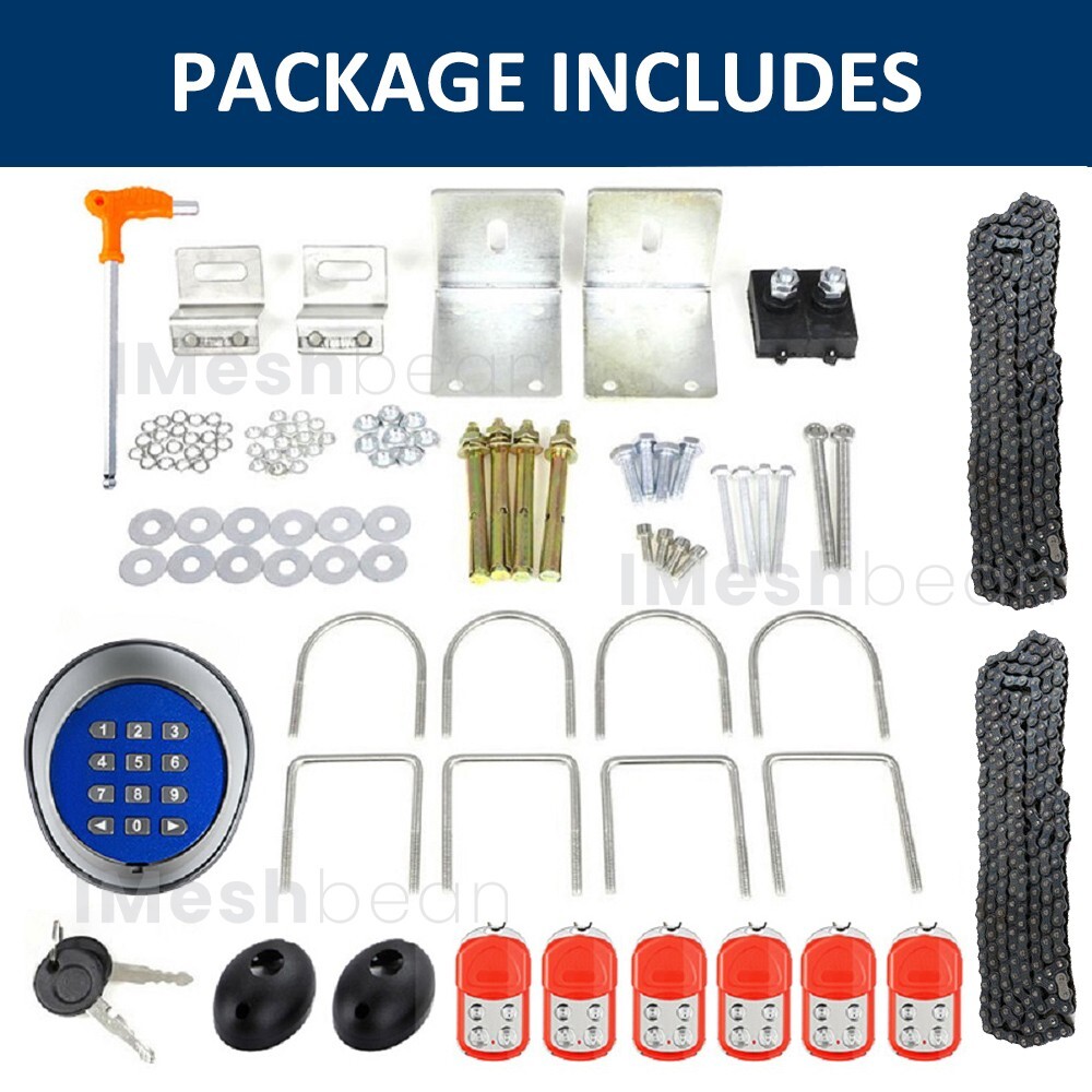 4400lbs Electric Automatic Sliding Gate Opener Motor APP+Keypad+4 Remote Control