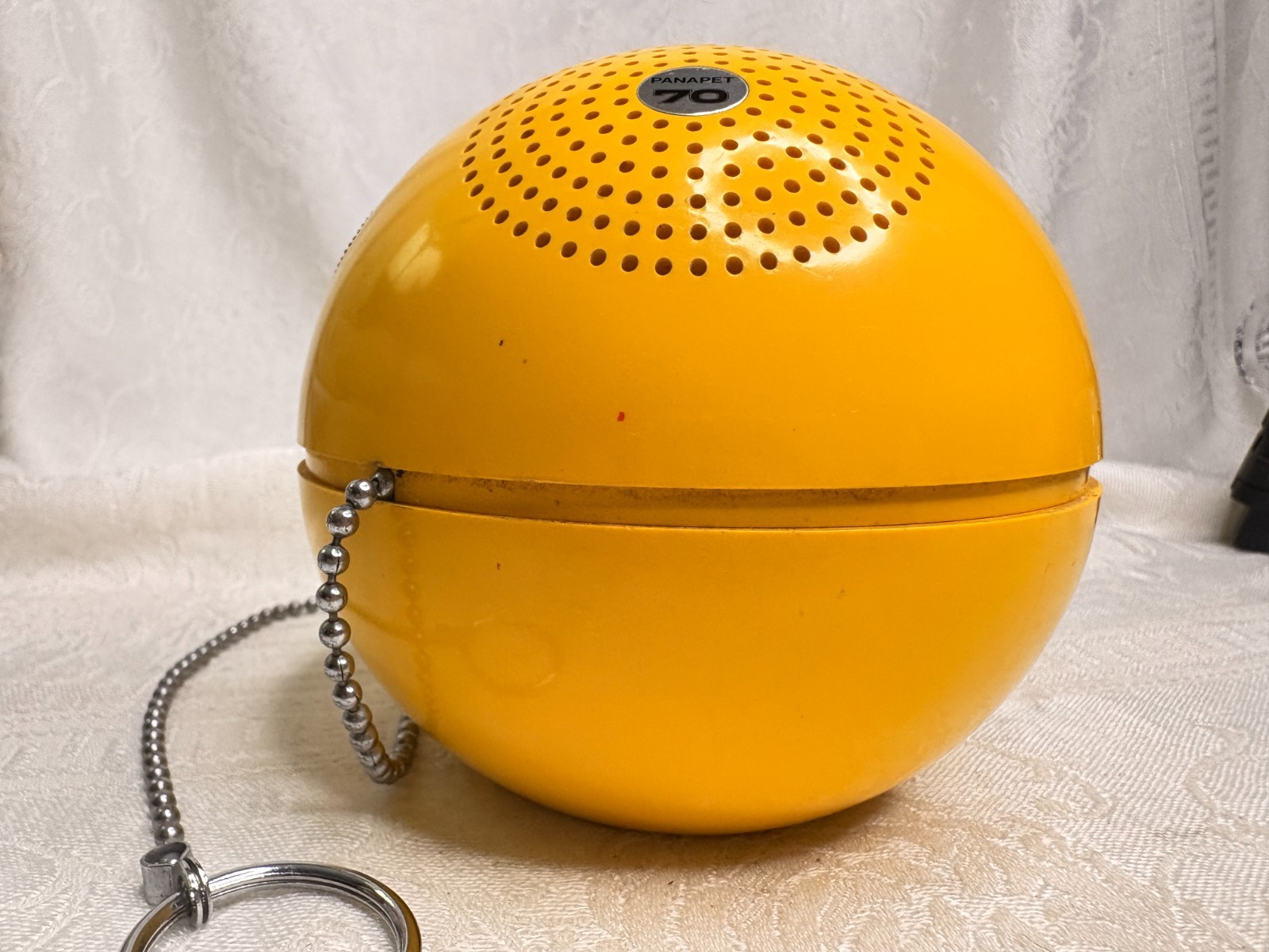 Panasonic Panapet Ball AM Radio Transistor Yellow R-70 Space Age Working Vintage
