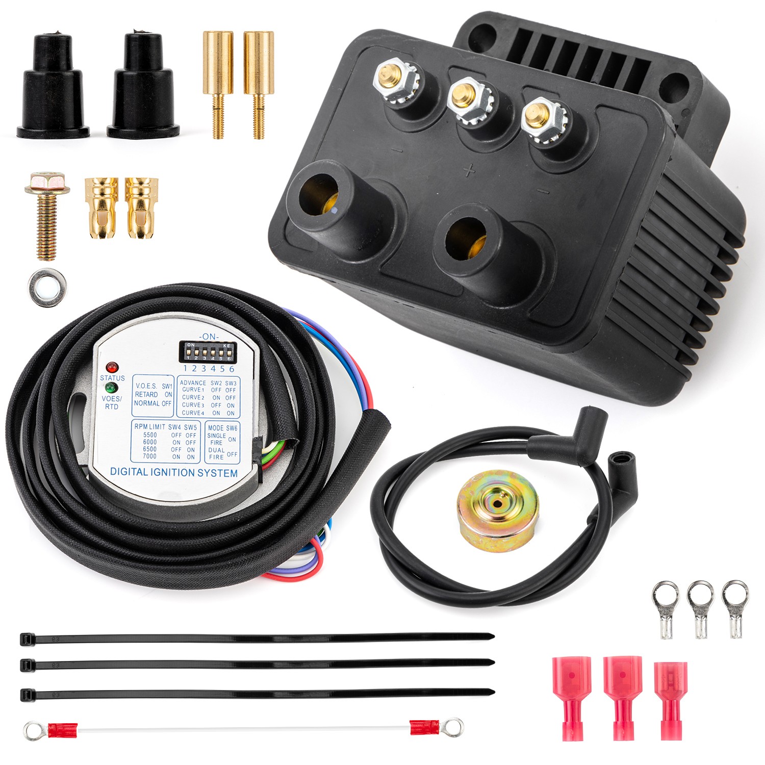 Single Fire Programmable Ignition Coil Kit Harley Evo Big Twin & XL 7