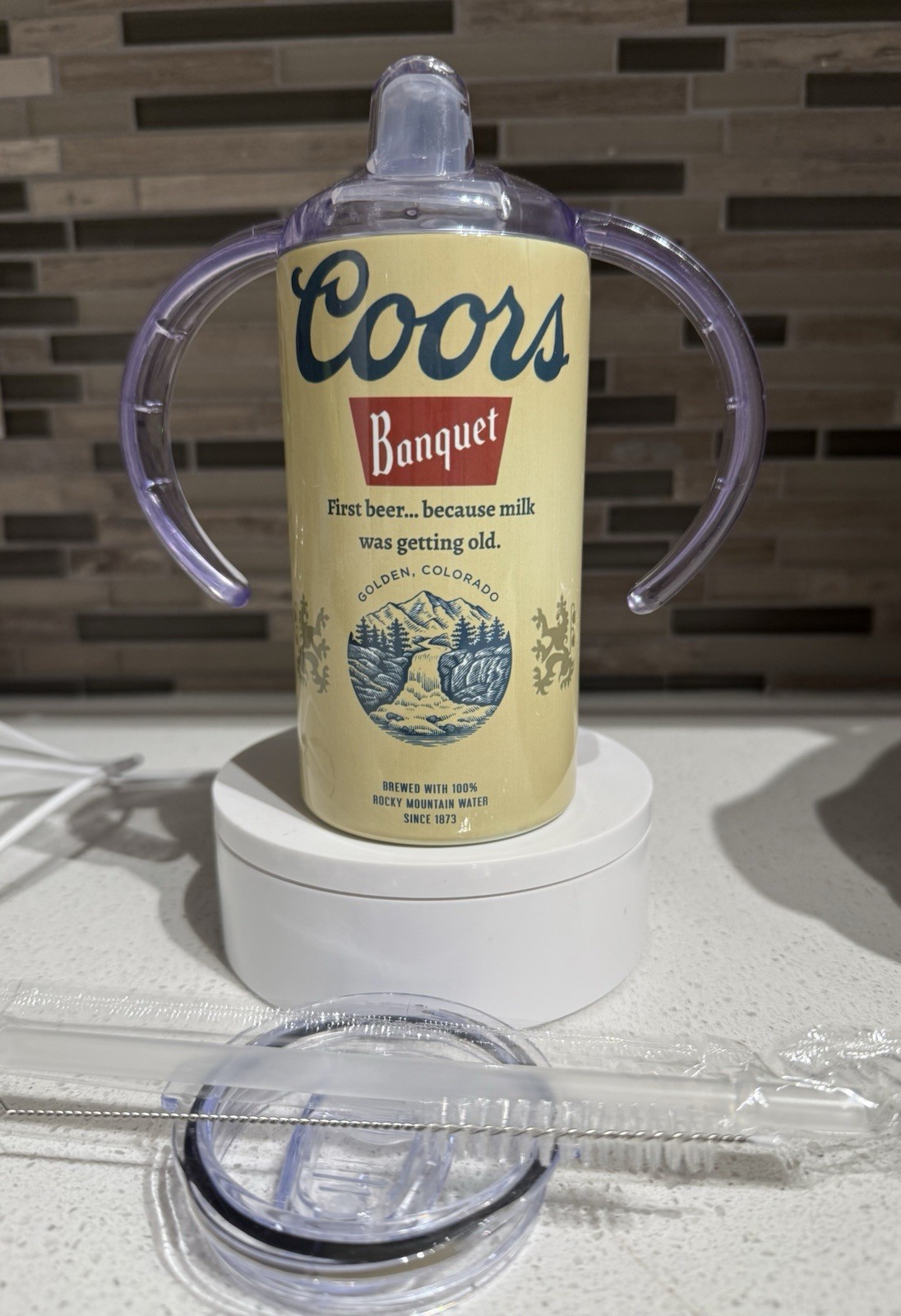 Coors Banquet Sippy Cup – 12oz Stainless Steel – Big Kid Style!