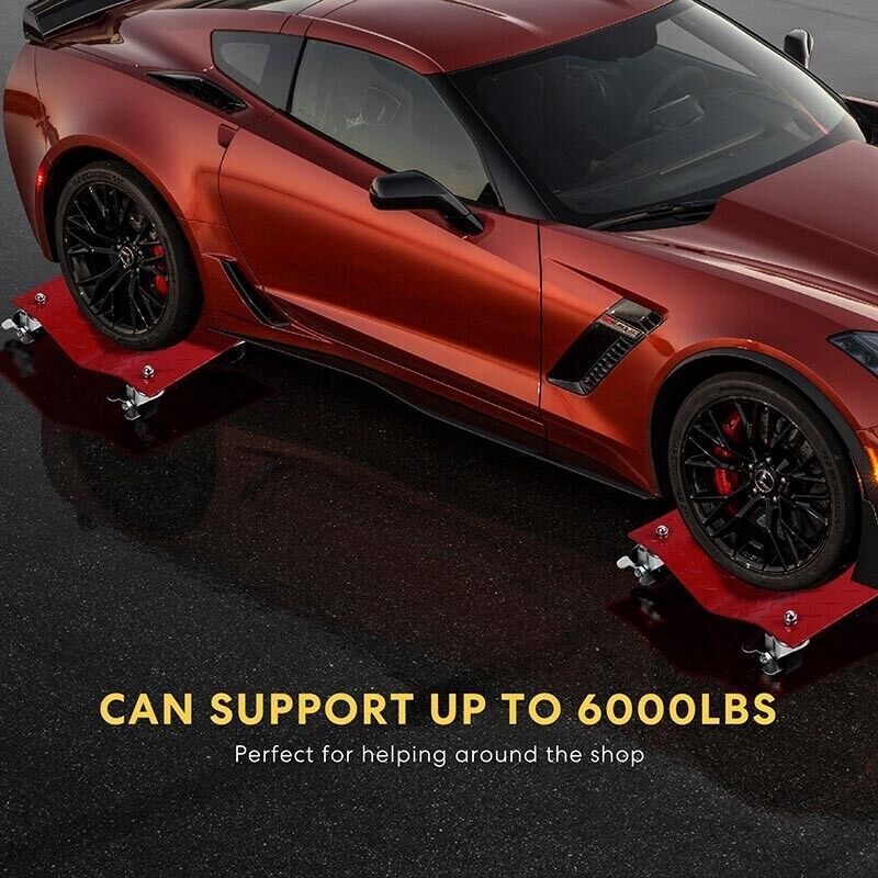 2/4pcs Car Dolly Wheel Heavy Duty Skate Auto Repair Dolly Slide 6000lbs Load