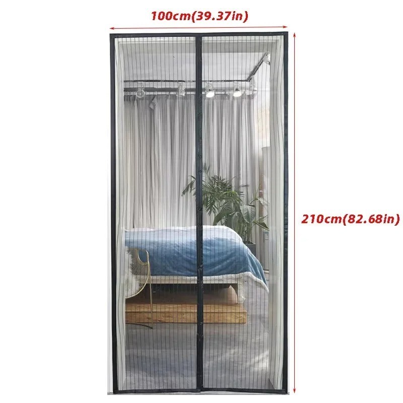 Self-Closing Magnetic Insect Screen Invisible Door Curtain Home