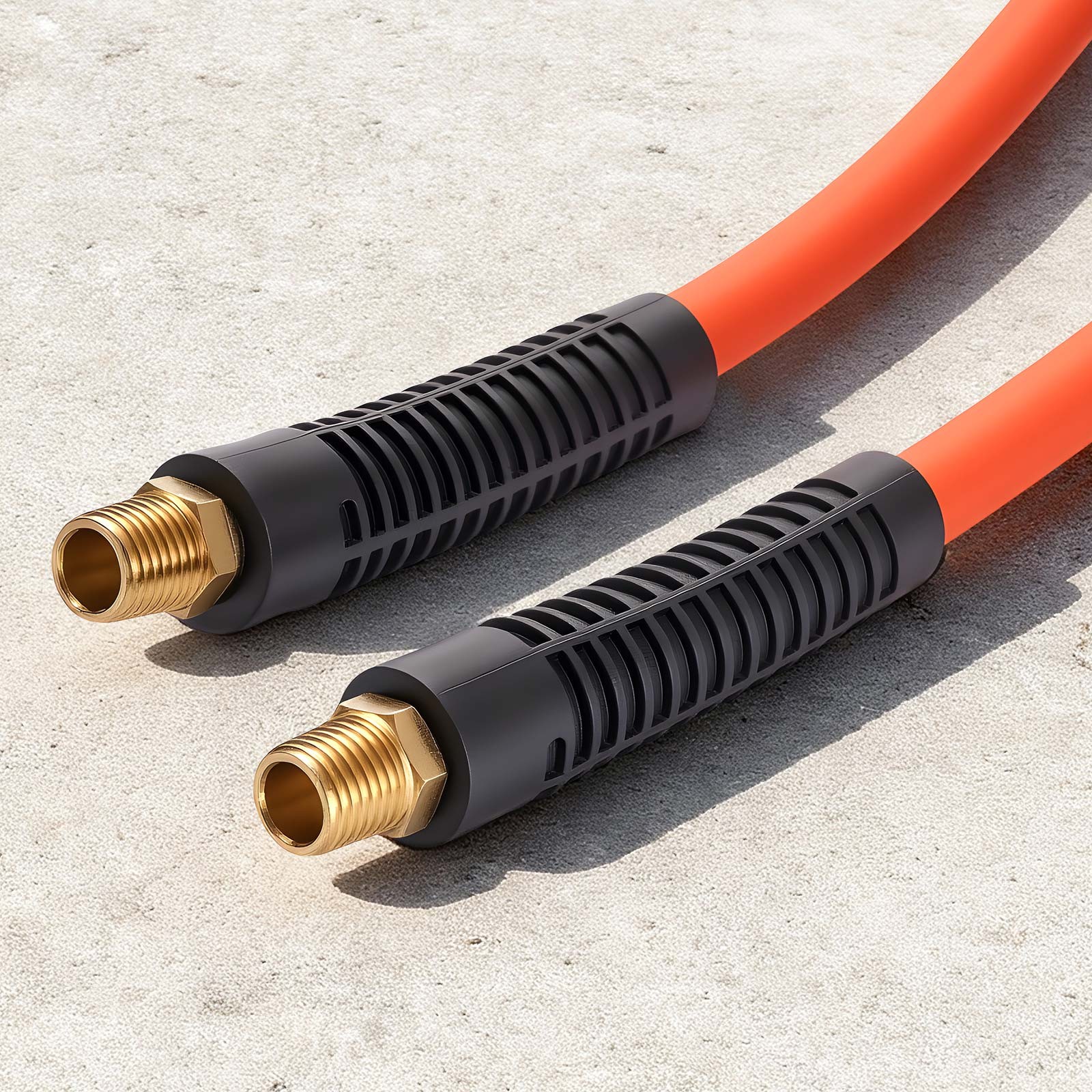 VEVOR Air Hose 1/2" x50ft Hybrid Air Hose with 1/2 inch Solid Brass Male Fitting