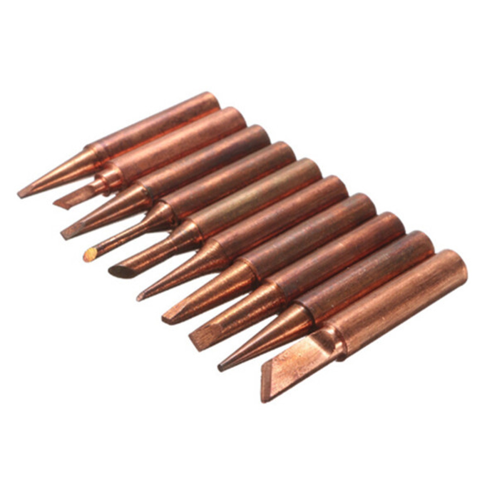10Pcs 900M-T Soldering Tip Pure Copper Tip Electric Iron Head Series Solder Tool