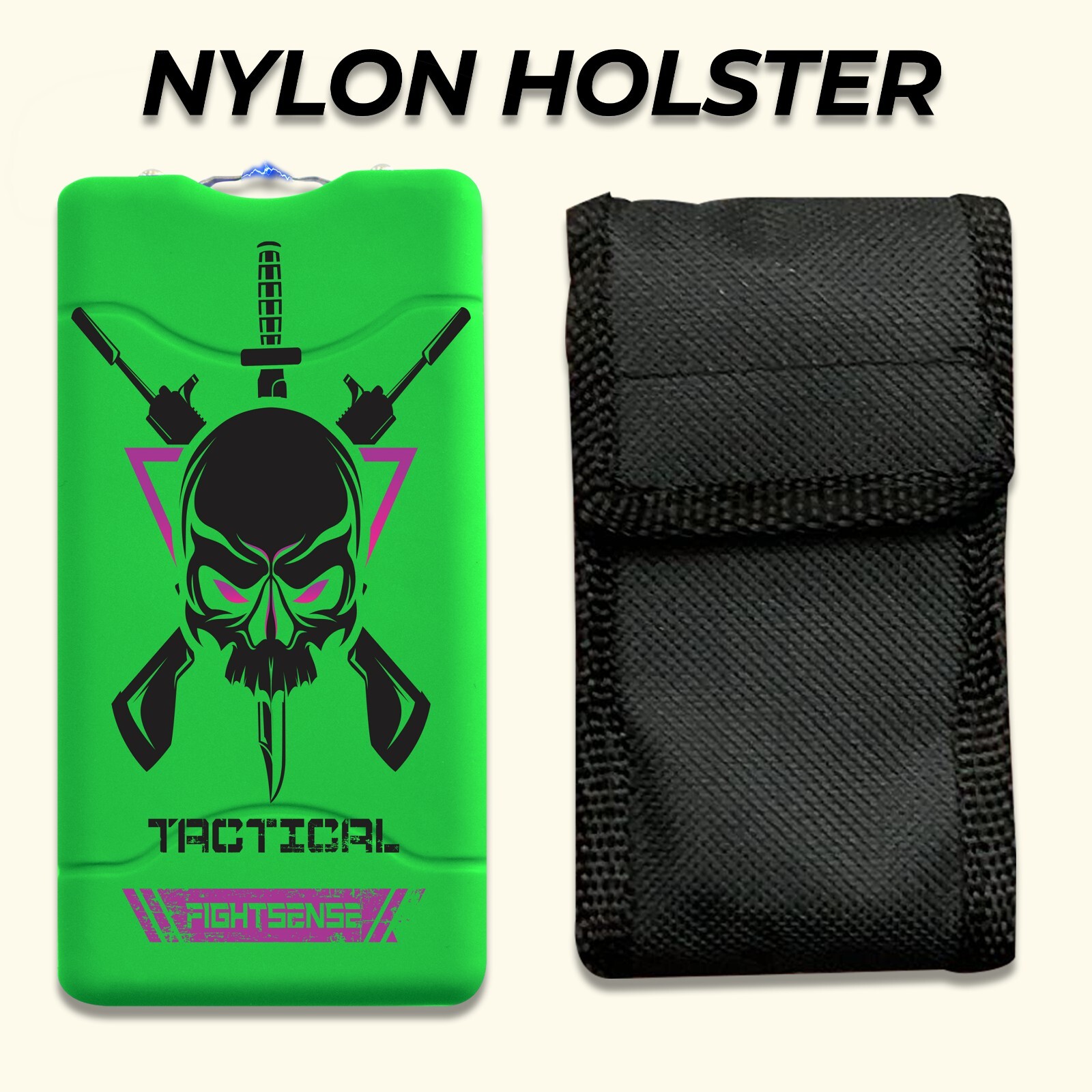 Self Defense Stun Gun With LED Flashlight & 10mv Max Power Rechargeable Battery