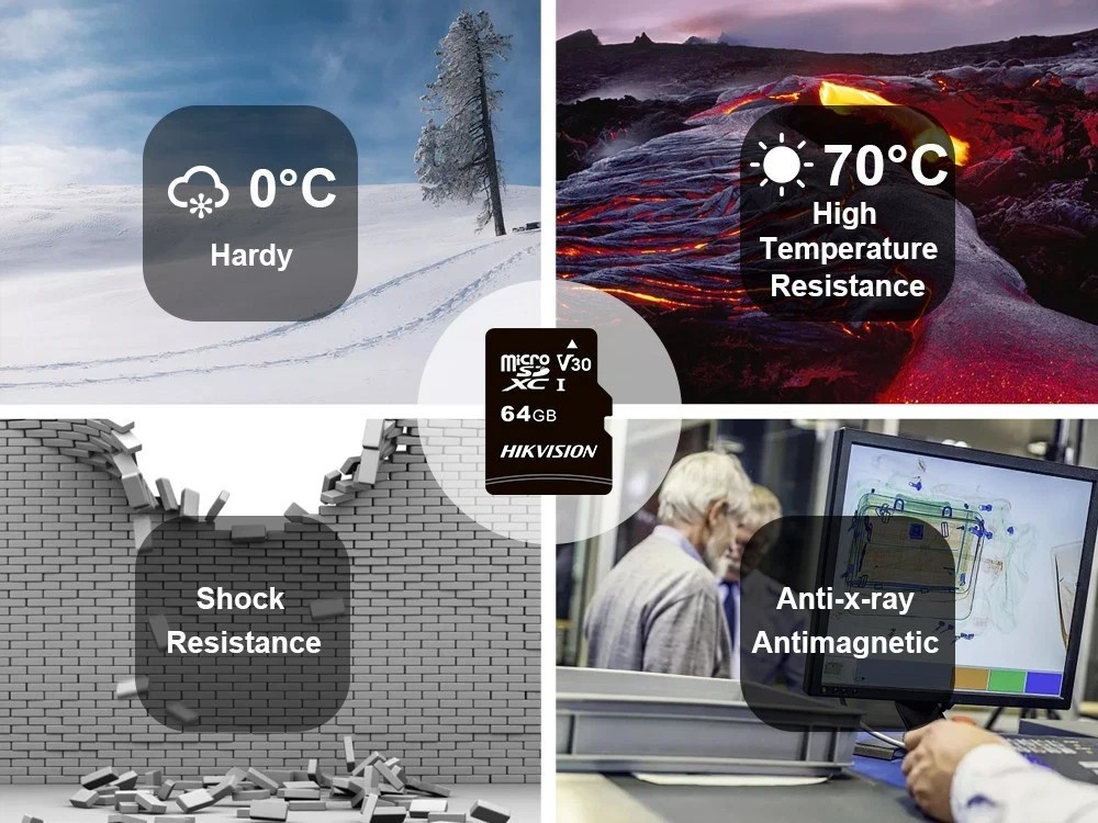 HIKSEMI 4-Pack 64GB Micro SD Card Class 10 High Speed Memory for Camera Drone