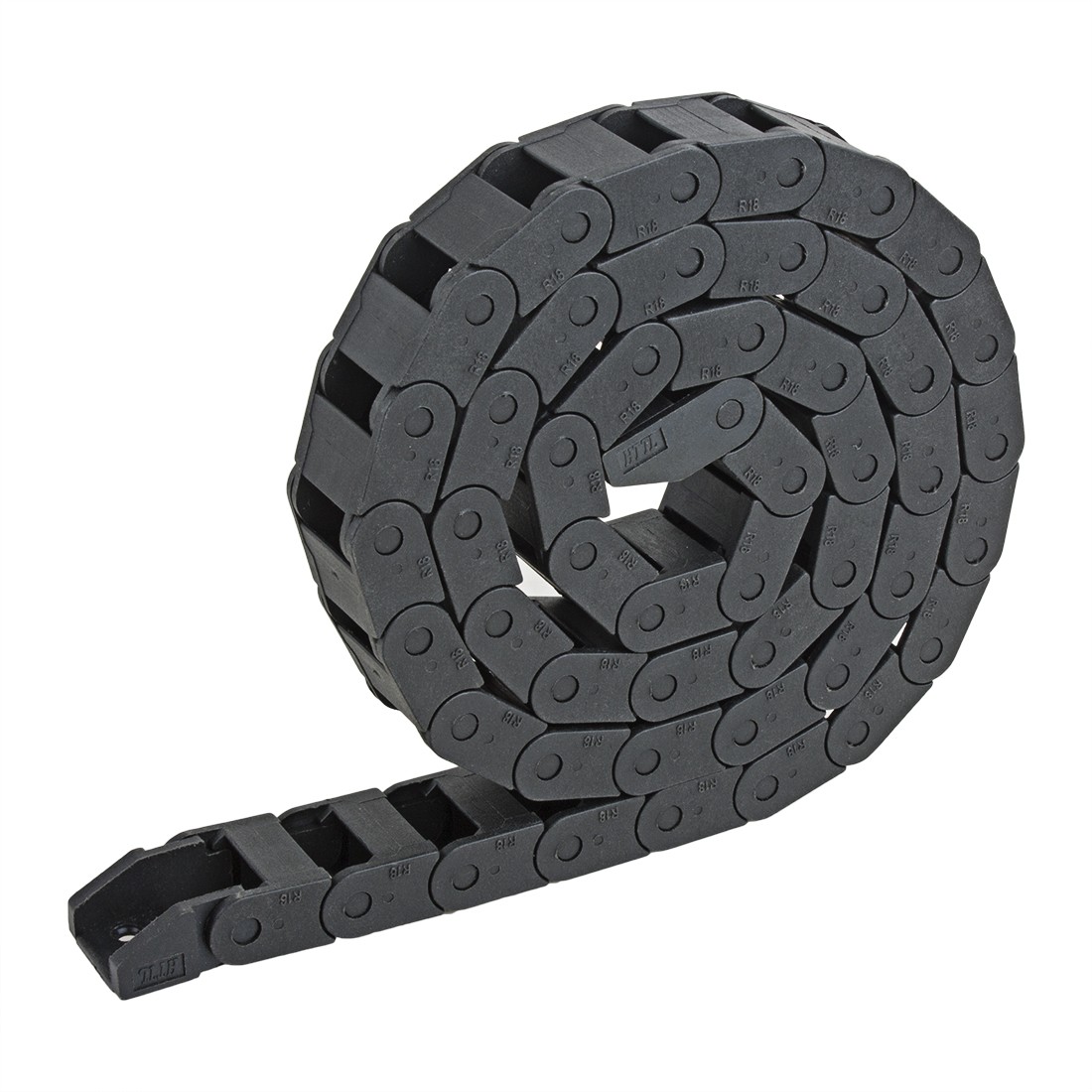 R18 10mm x 15mm Black Plastic Cable Wire Carrier Drag Chain 1M Length