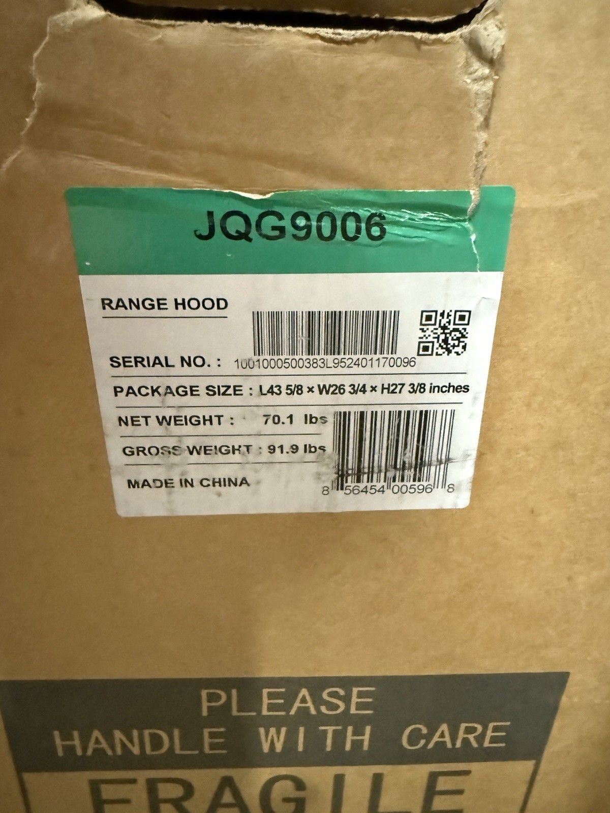 FOTILE JQG9006 30 Inch Under Cabinet Wall Mount Range Hood Black Dual DC Motor