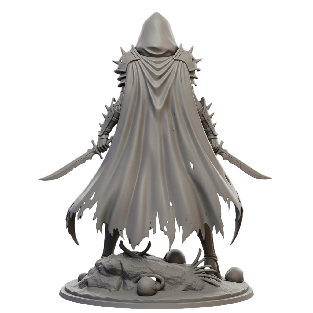 Human Female Rogue Resin Mini D&D 3D Printed Fantasy TTRPG Miniature Dungeons