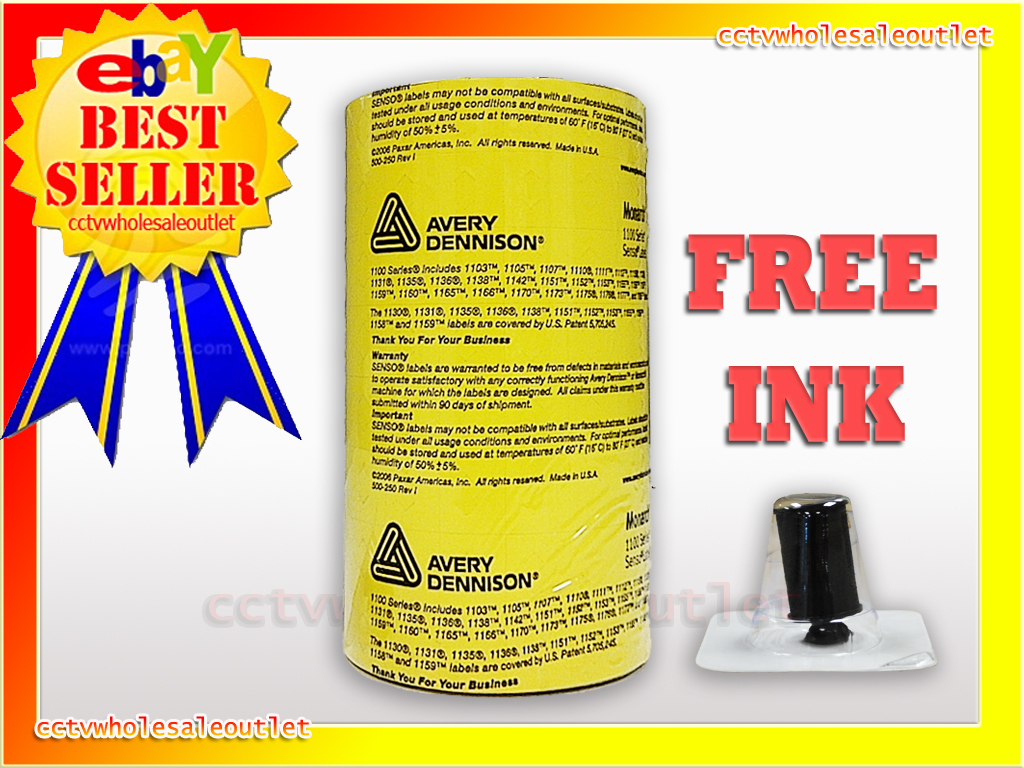 Genuine Monarch 1110 Yellow Labels 16 Rolls & FREE INK