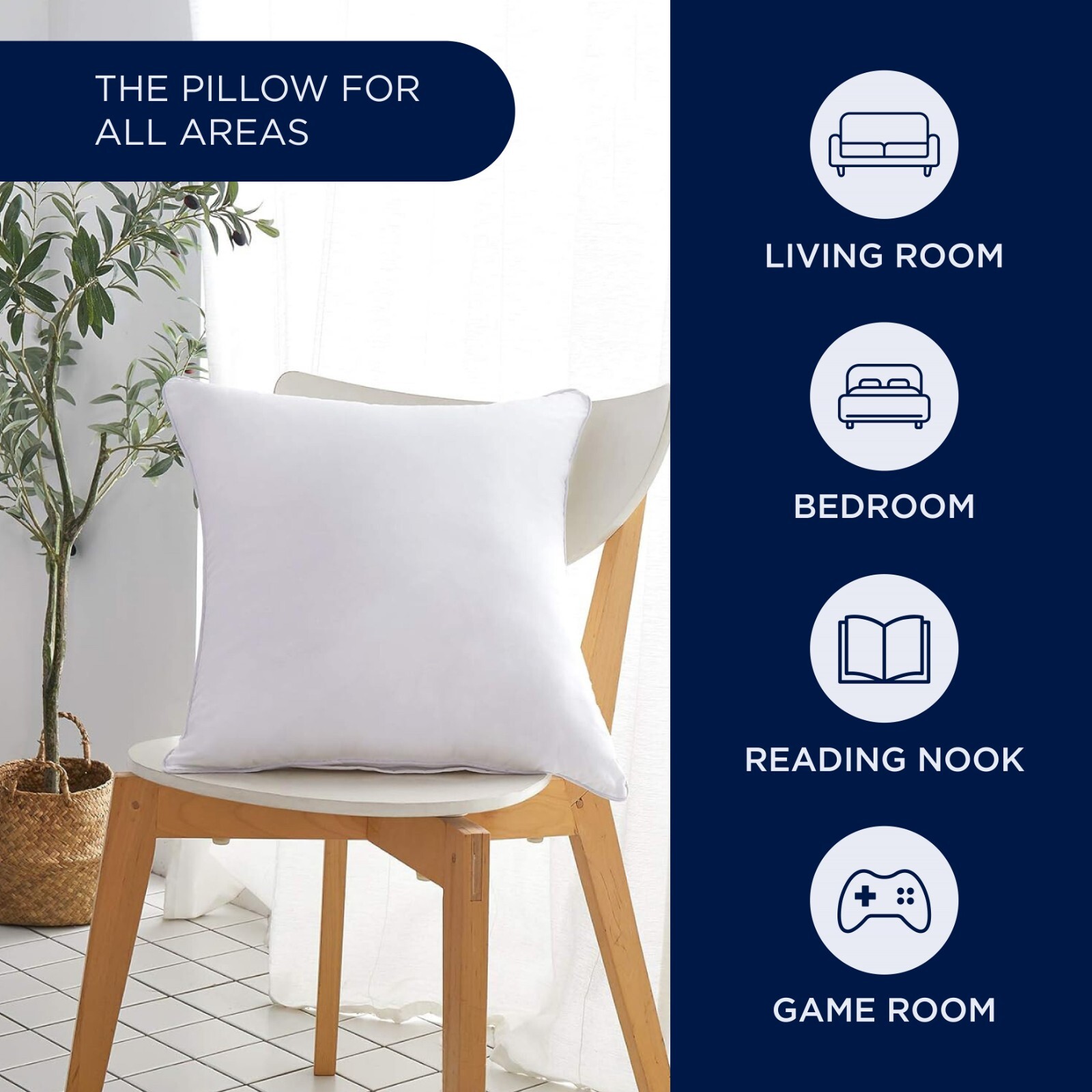 Throw Pillow Inserts High Quality 100% Cotton Sateen 12,'18, 20, 22, 24,26,28,30