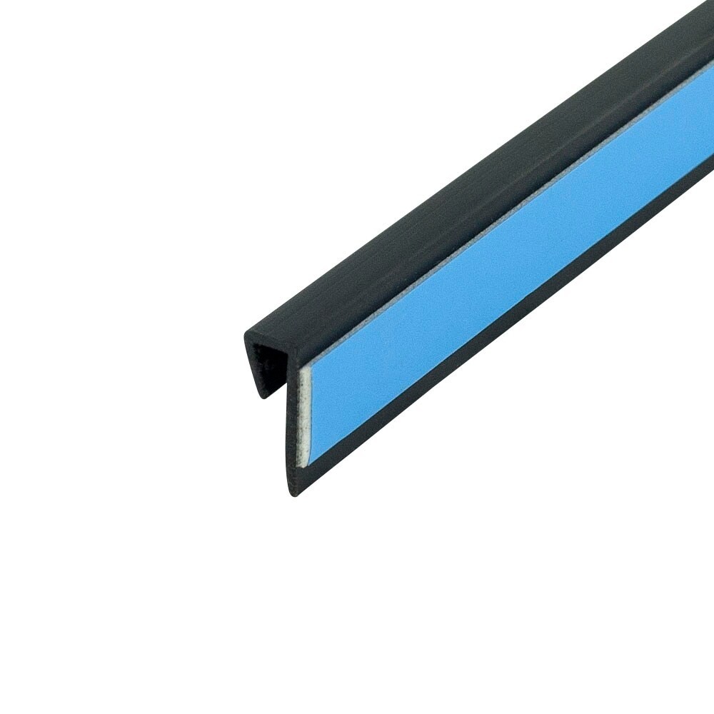 Outwater 1/8" Blk Styrene J Channel Cap Mldg w/ Adhesive - Size Options