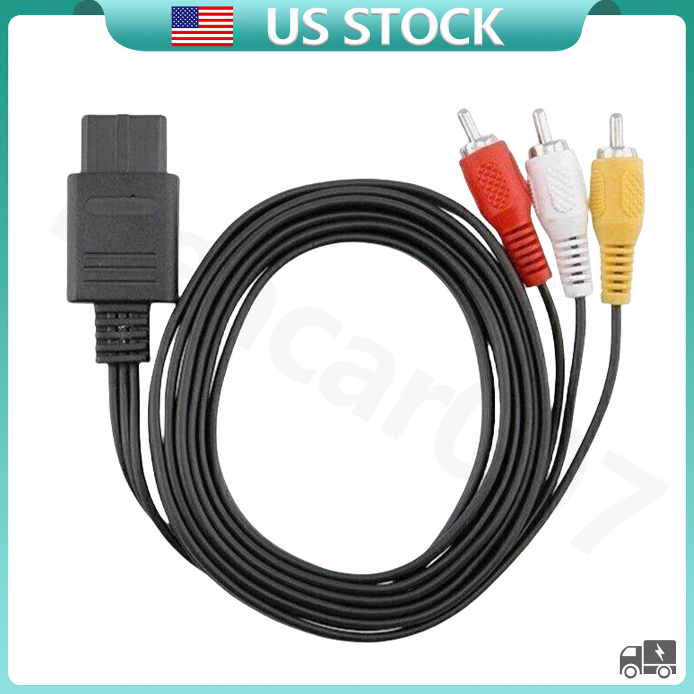 AV TV Audio Video Stereo Cable Cord For Nintendo 64 N64 SNES Gamecube 6FT
