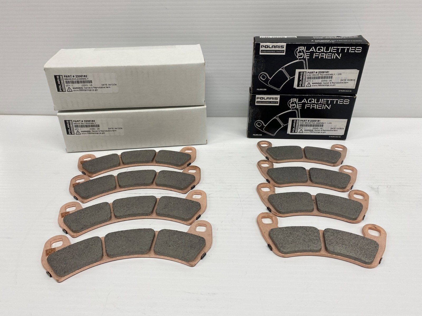 2020-2024 Polaris RZR Pro XP OEM Brake Pad Kit- 2208162 2208161 Front & Rear