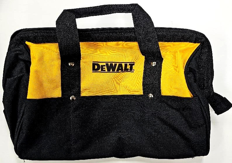 1) Dewalt Tool Bag Case 15" x 10 x 9 Canvas For 20V Drill, Battery, Pocket Rails