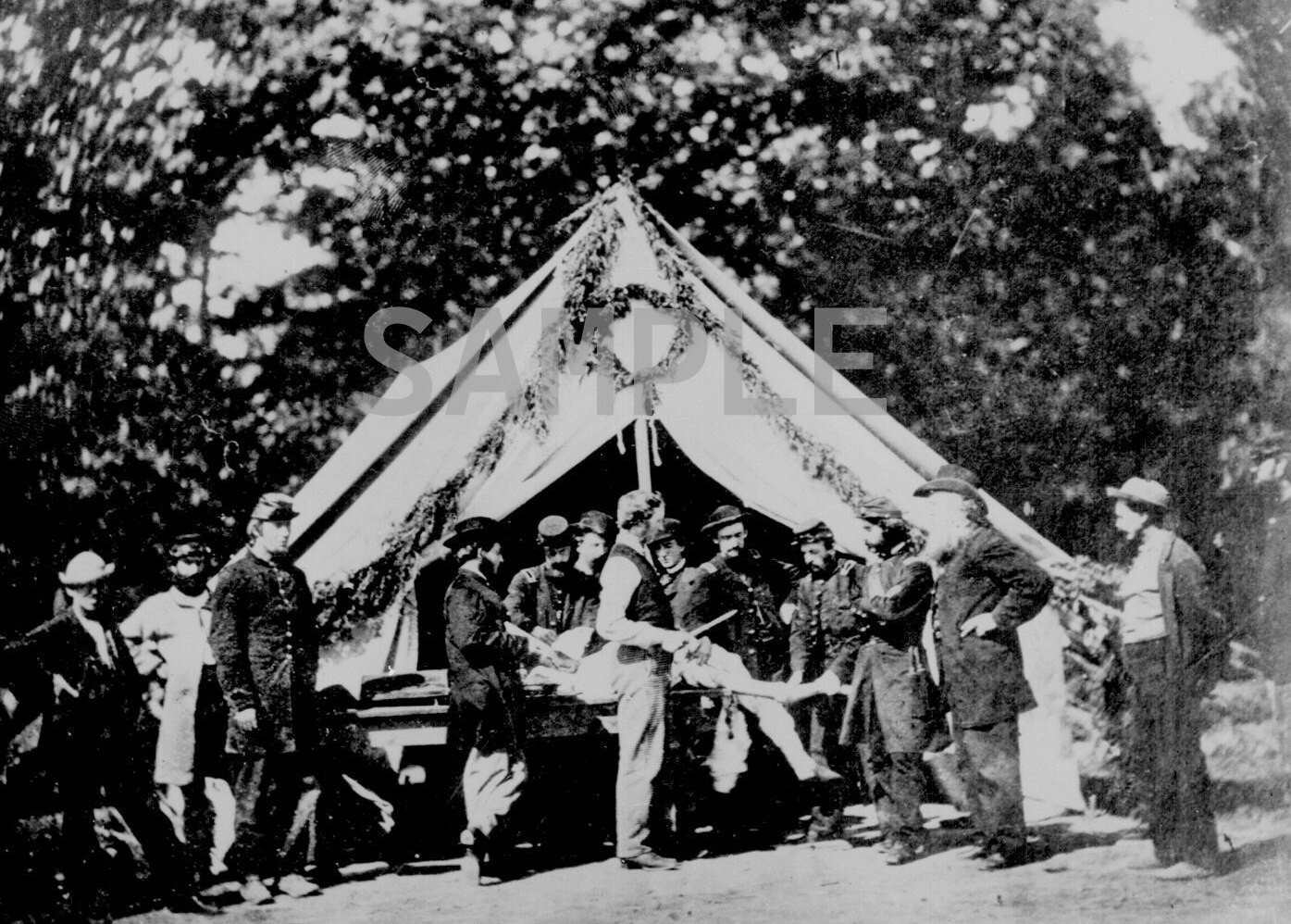 Amputation in a hospital tent Gettysburg 5x7 Civil War Photo Picture #41
