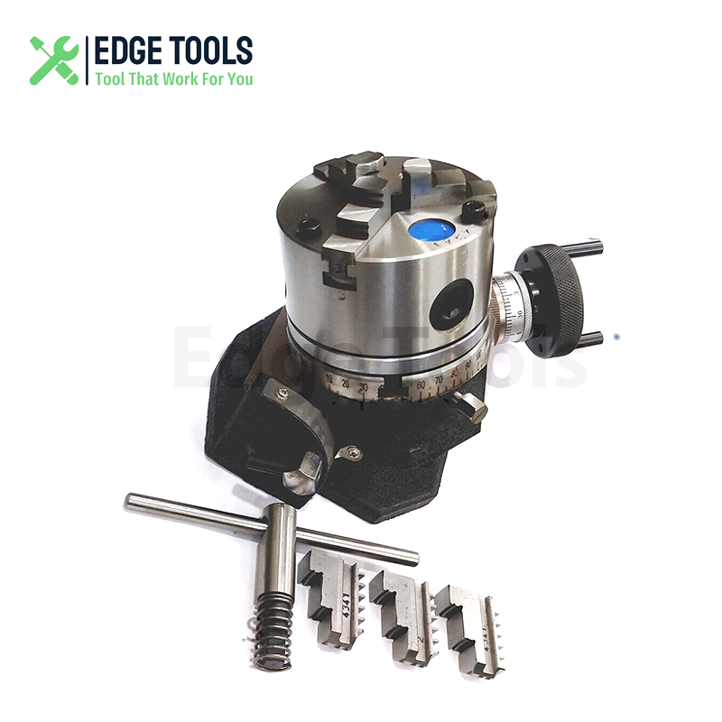 4" Inch Tilting Rotary Table With 100 mm Self Centering Chuck And Backplate USA