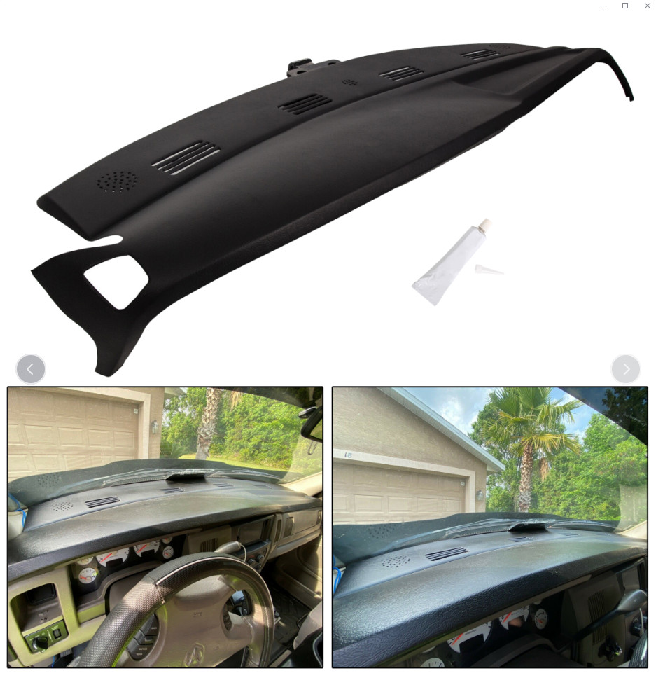 Molded Dash Cover Overlay W/Free Adhesive For Dodge Ram 1500/2500/3500 2002-2005