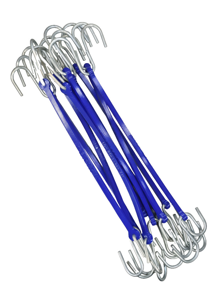 10 Pack 10" Bungee Straps 30" Stretch Polyurethane Tarp Strap Cord w/S-hook LD