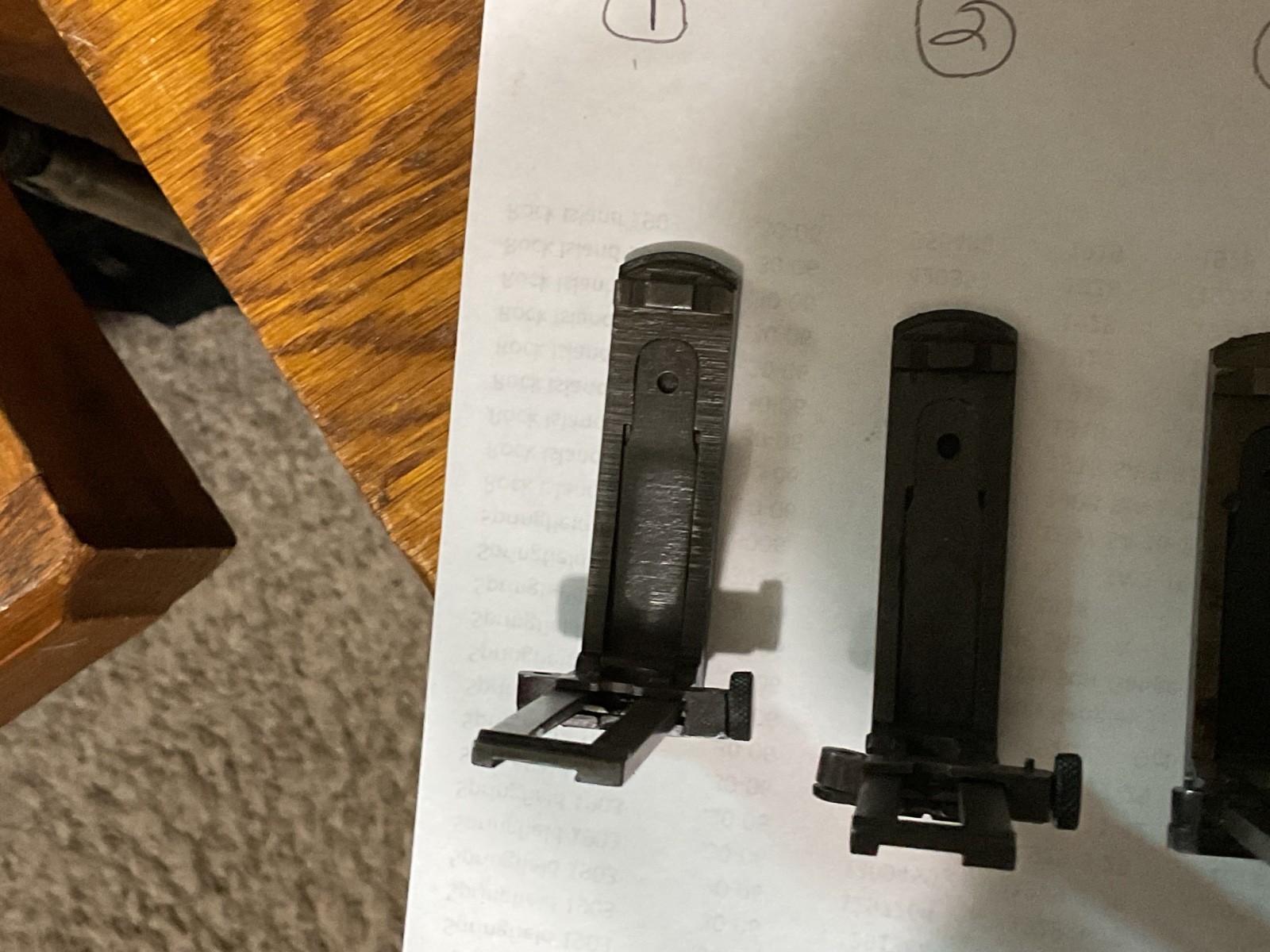 Springfield 1903 rear sight with NOS windage knob. One set only.