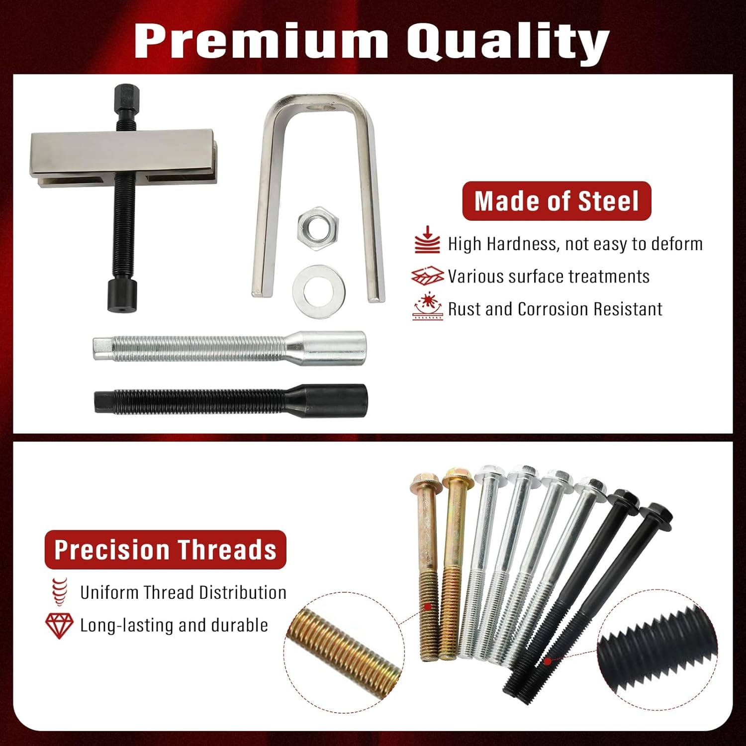 15Pcs Steering Wheel Puller Lock Plate Compressor Tool Set Installer Remover Kit