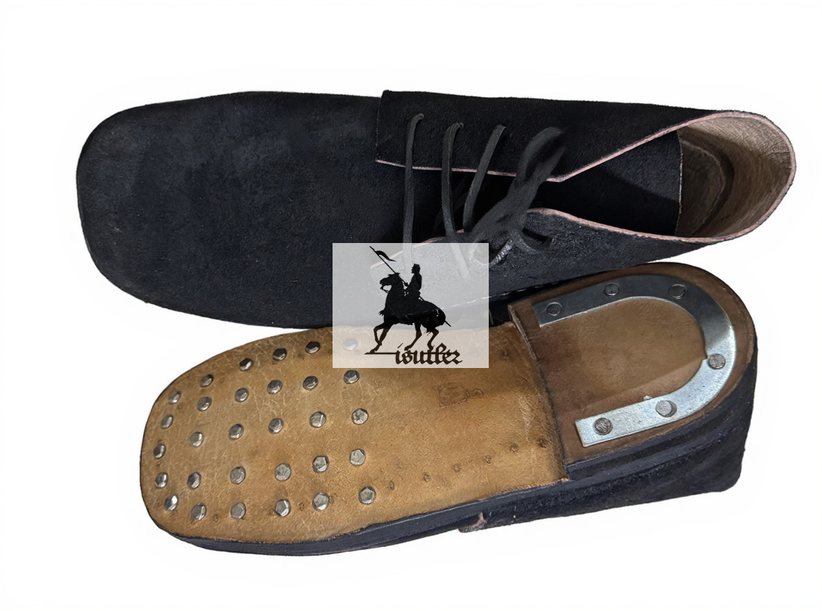 Handmade Civil War Brogan Rough Side With Heel Plate Us Size 5 to 15