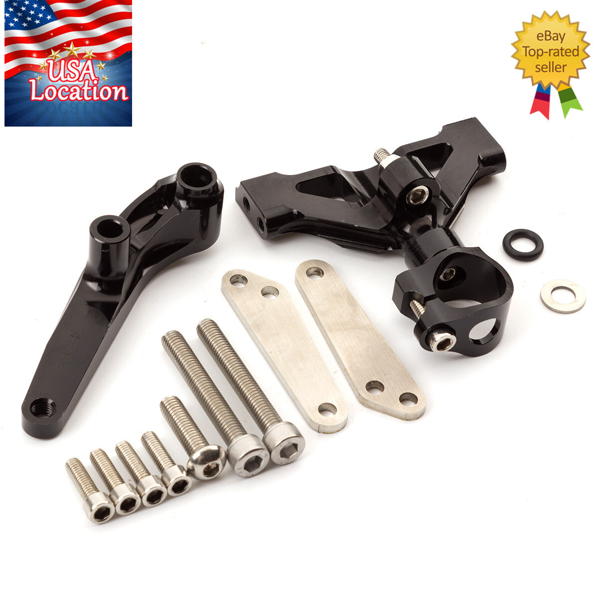 For Kawasaki Ninja ZX14R 2006-2022 Carbon Fiber Steering Damper Bracket Mounting