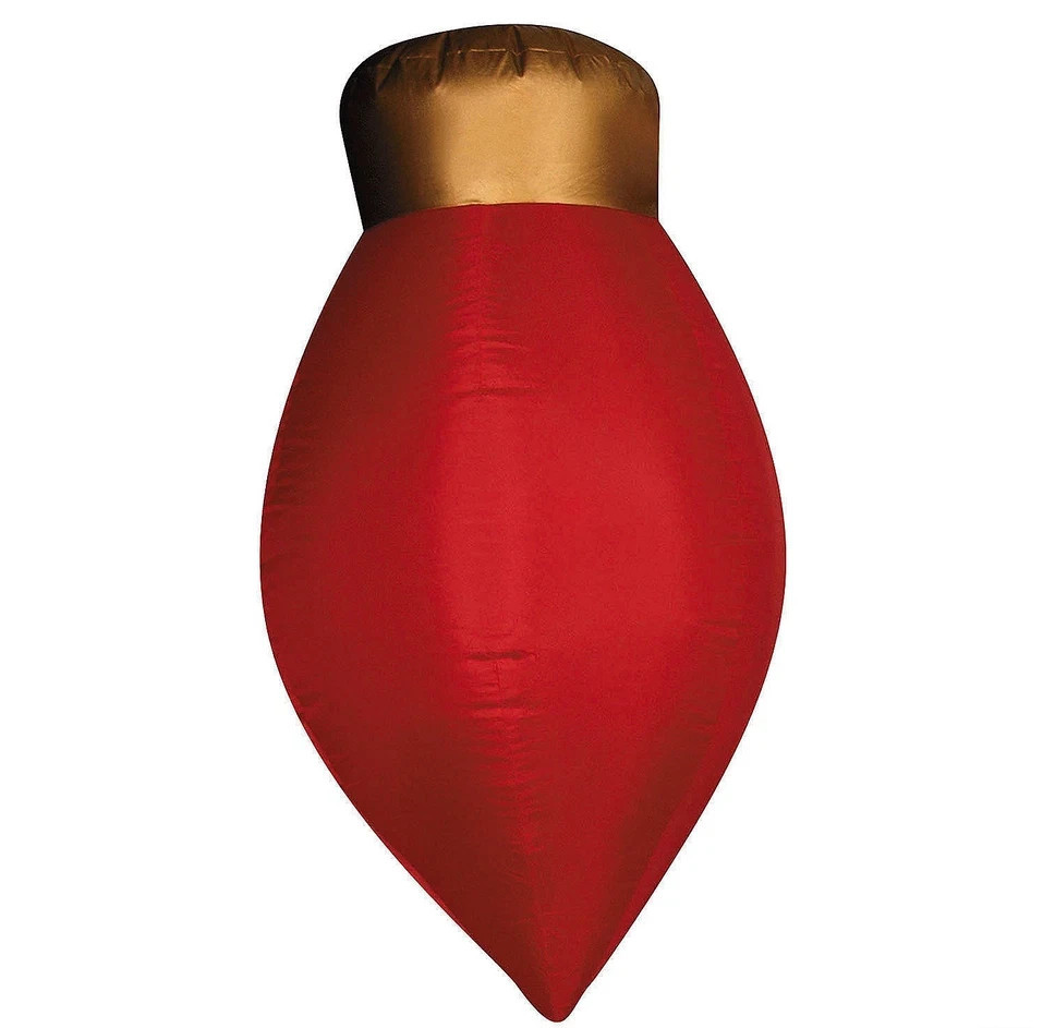 13 Ft. 5 3/4" Airblown Inflatable Hanging Multicolor Christmas Lightbulb String