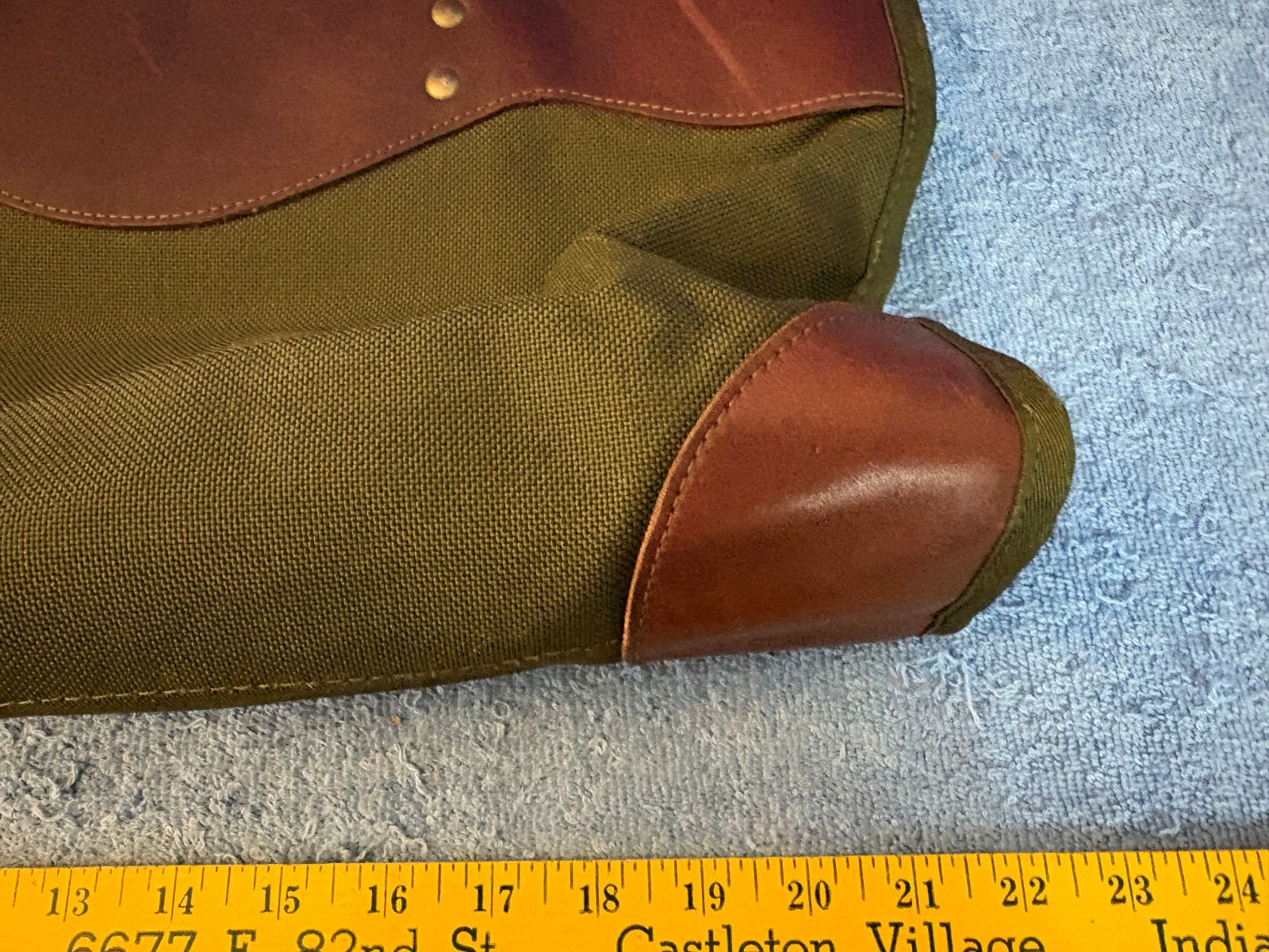 NWTF National Wild Turkey Federation Green Canvas Leather Bag Boyt ?