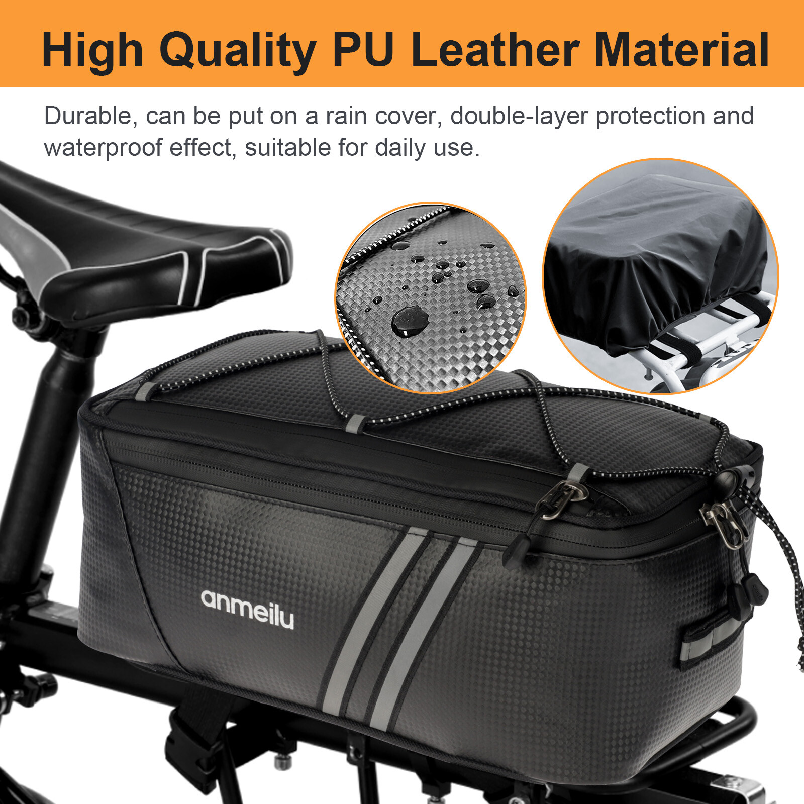Waterproof Bicycle Rear Rack Seat Bag Bike Cycling Storage Pouch Trunk Pannier