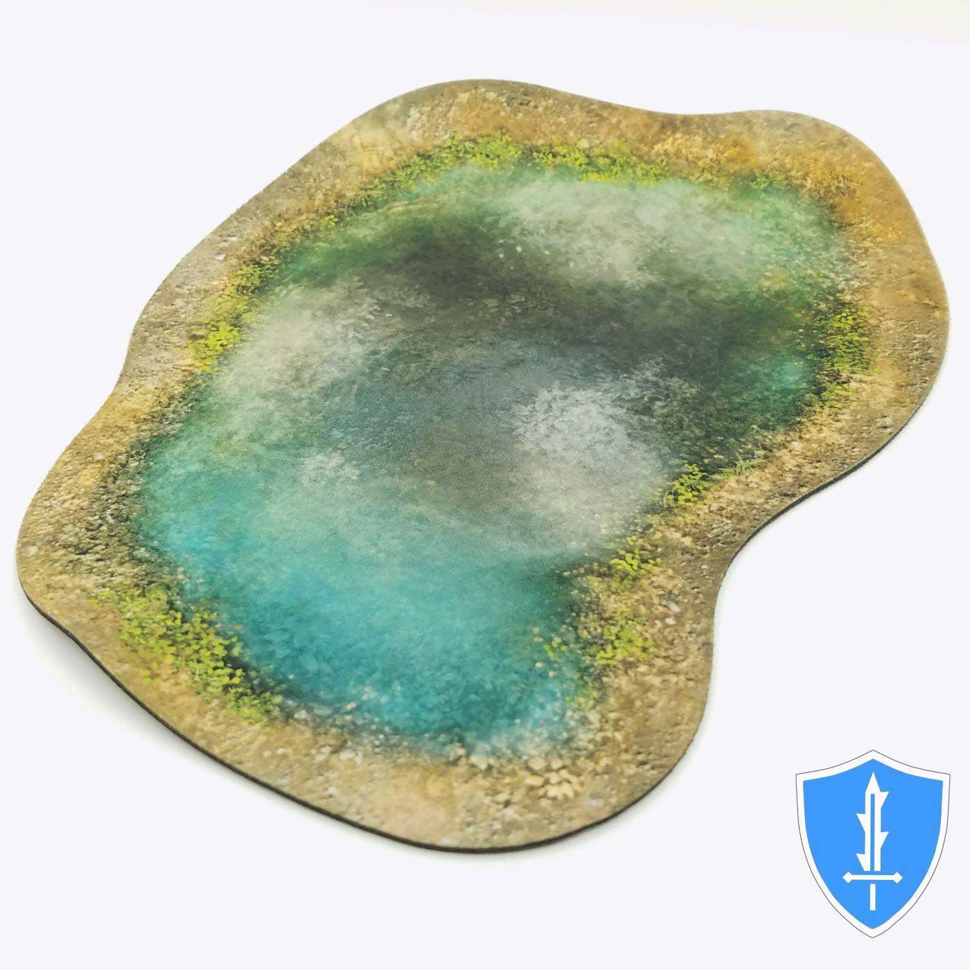 Pond & Leaves Mat (dual sided neoprene) - Monster Fight Club D&D Scenery