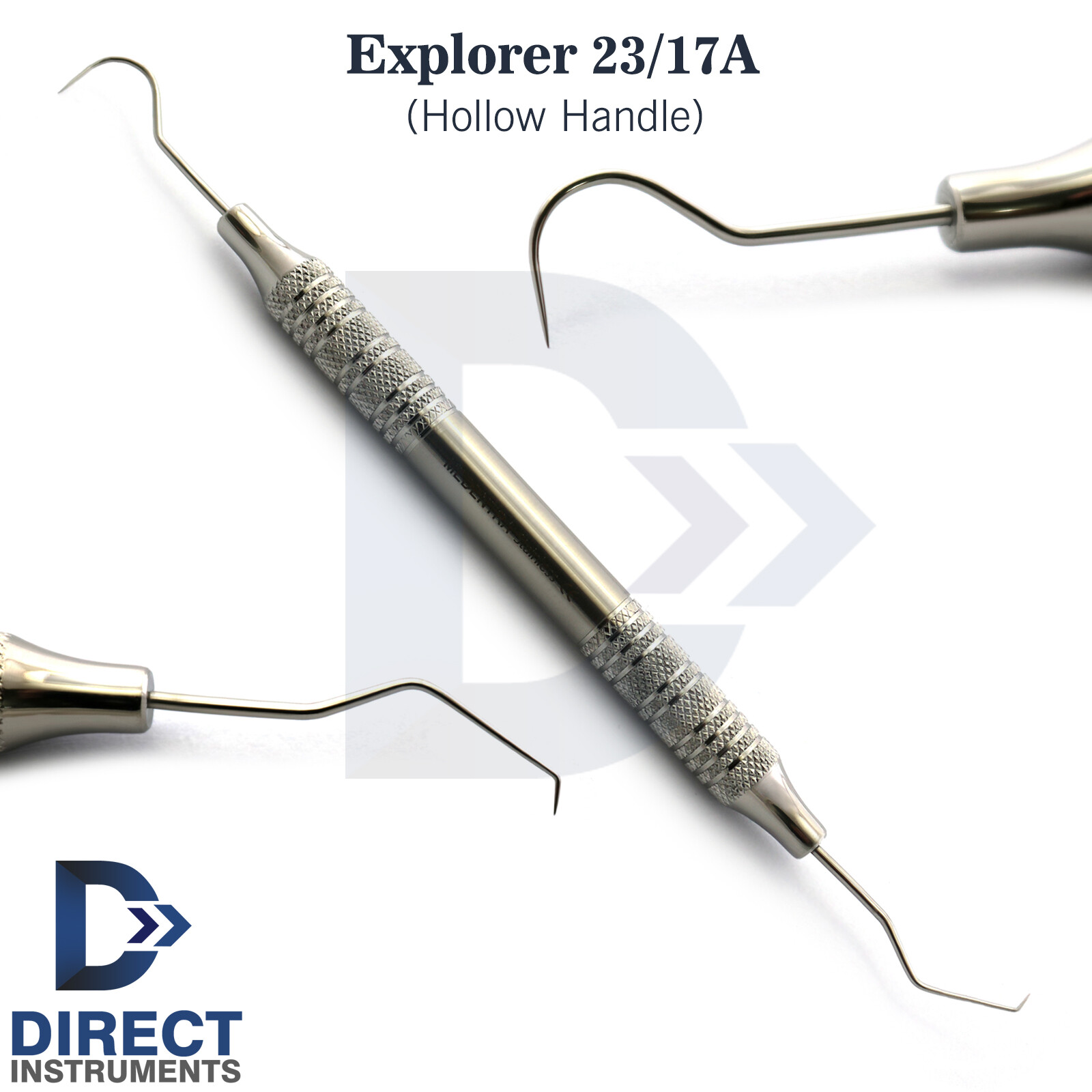 Dental Explorer 17/23 Oral Examination Calculus Diagnosing Caries Hollow Handle