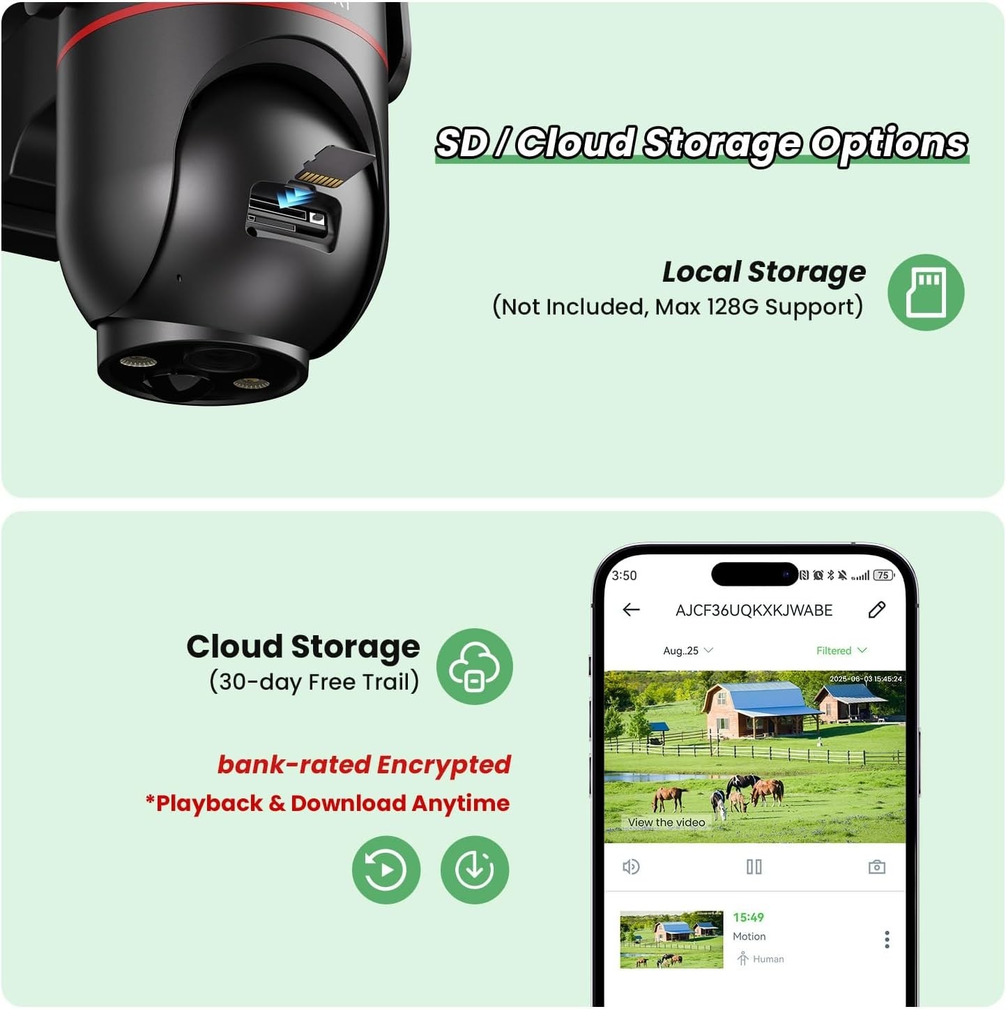 No WiFi Needed 4G LTE Wireless Security Camera with 2K HD Color Night Vision