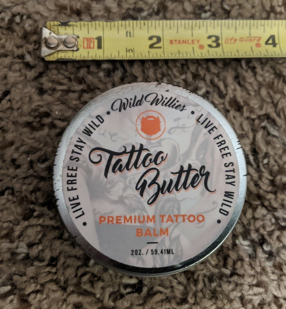 WILD WILLIES TATTOO BUTTER PREMIUM TATTOO BALM 2 OZ NEW