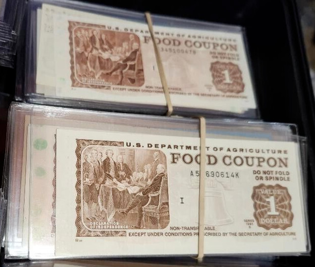 FOOD STAMP COUPON one $1.00 scrip token USDA scrip token