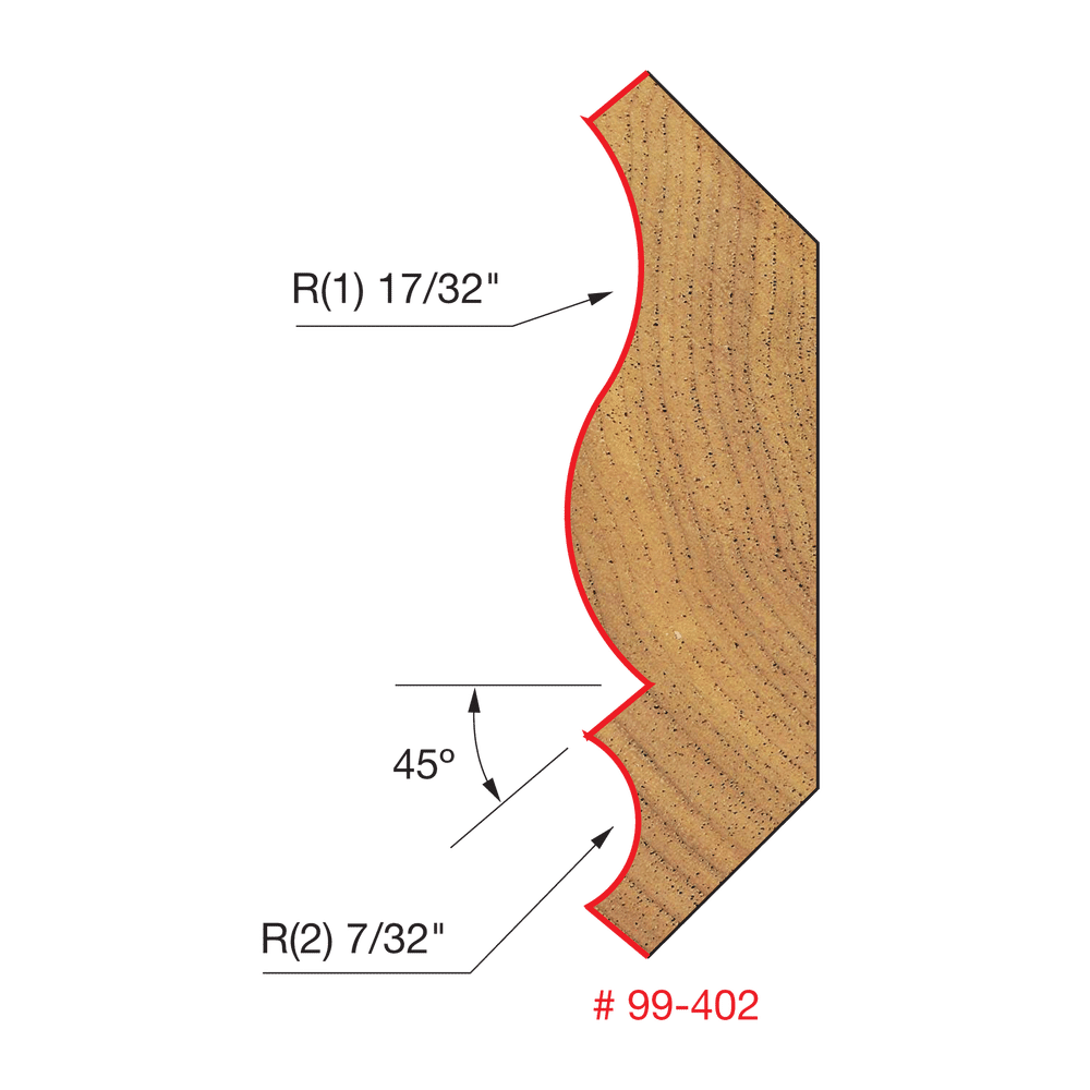 Freud 99-402 1-1/4" Crown Molding Bit