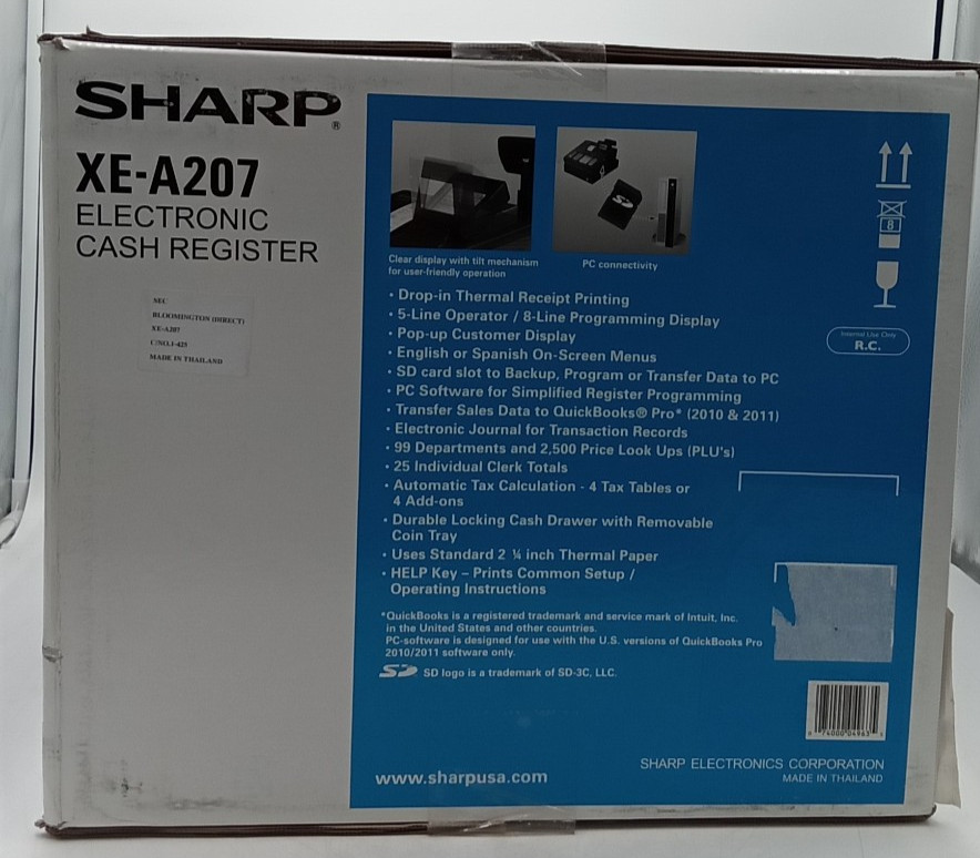 Sharp XE-A207 Control System Electronic Cash Register Sealed