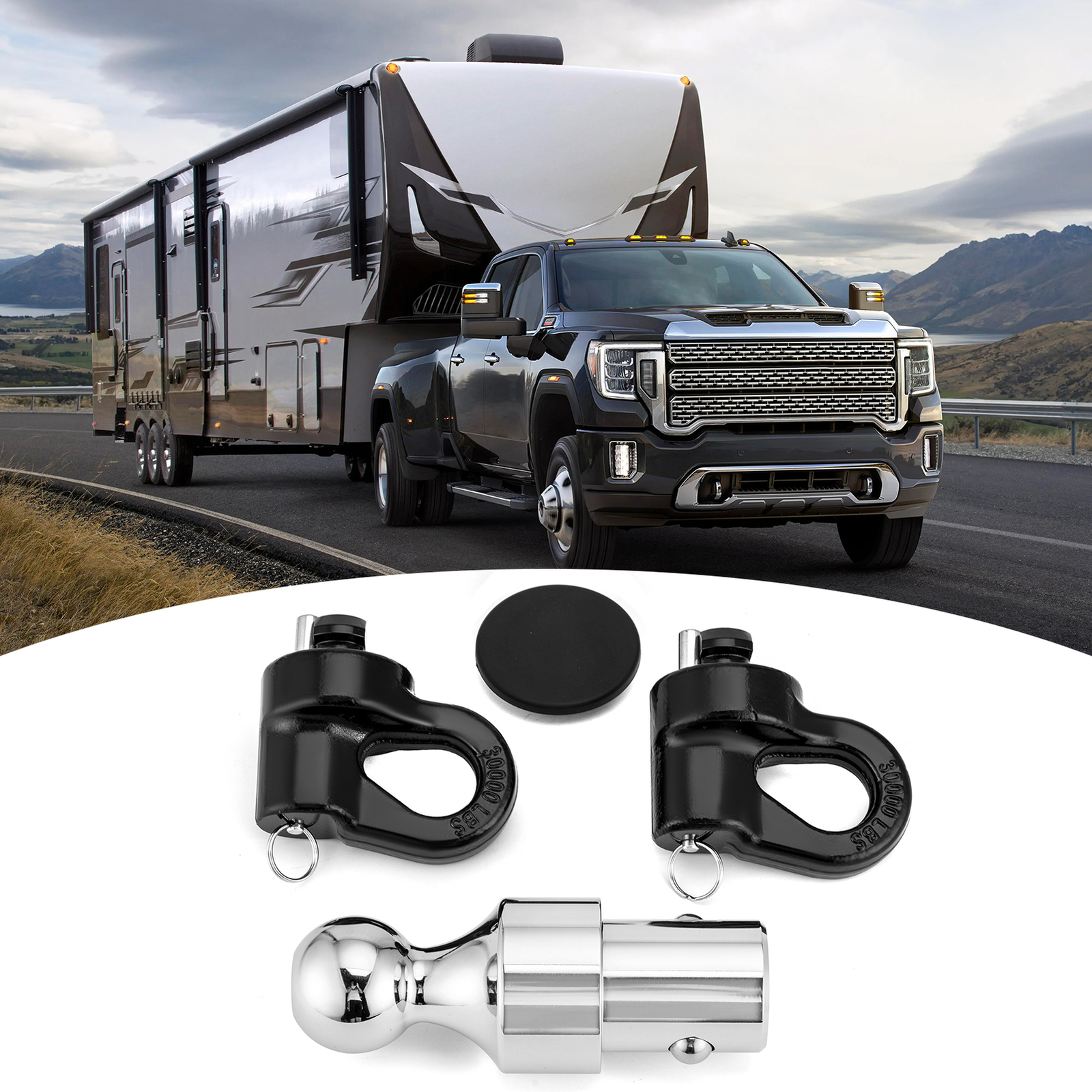 Puck System Gooseneck Hitch Ball Kit , 2-5/16" for 16-24 Silverado 2500HD/3500HD